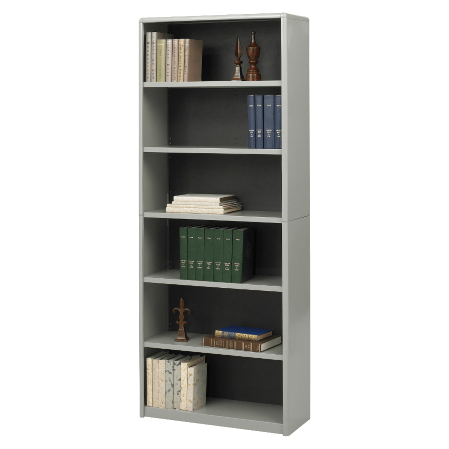 Safco Value Mate Steel Modular Shelving Bookcase, 6 Shelves, 80inH x 31-3/4inW x 13-1/2inD, Gray