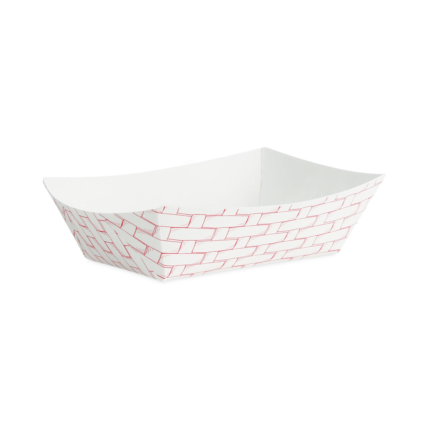 Boardwalk Paper Food Baskets, 1/2 Lb Capacity, Red/White, Pack Of 1,000 - Image 3