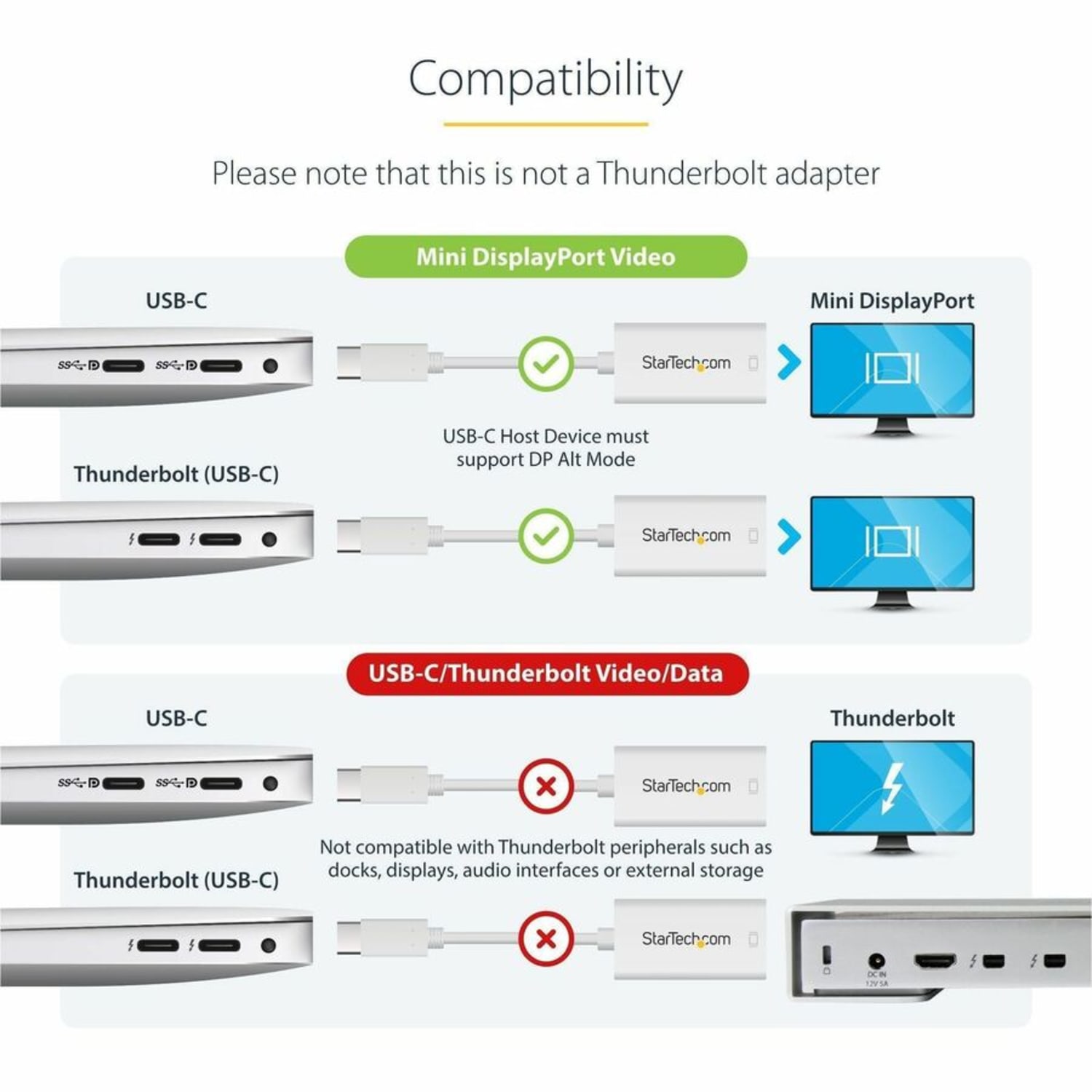 StarTech.com USB C To Mini DisplayPort Adapter - Image 5