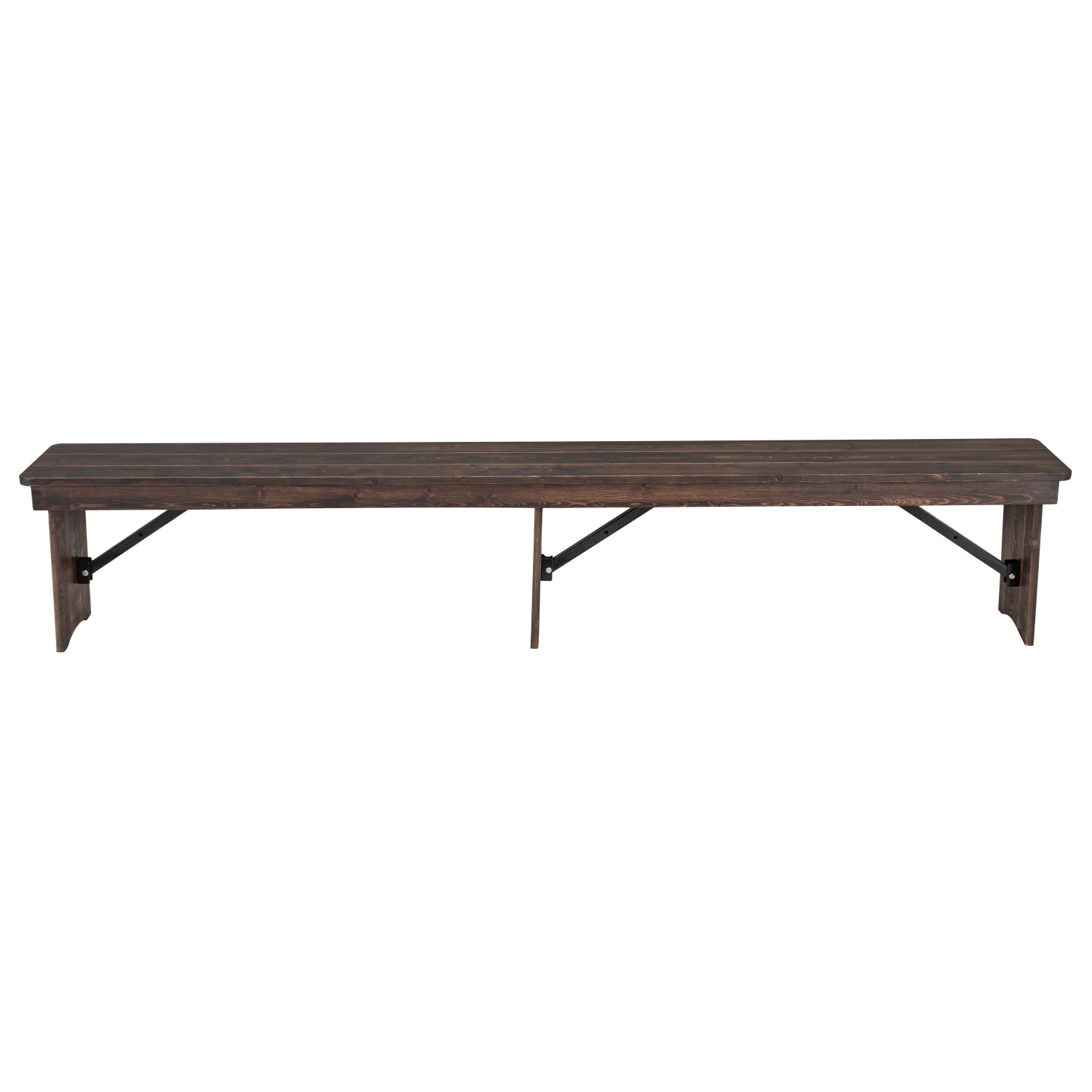 Flash Furniture HERCULES Series Folding Farm Bench 17 34inH x 12inW x 96inD Mahogany PopularChairscom