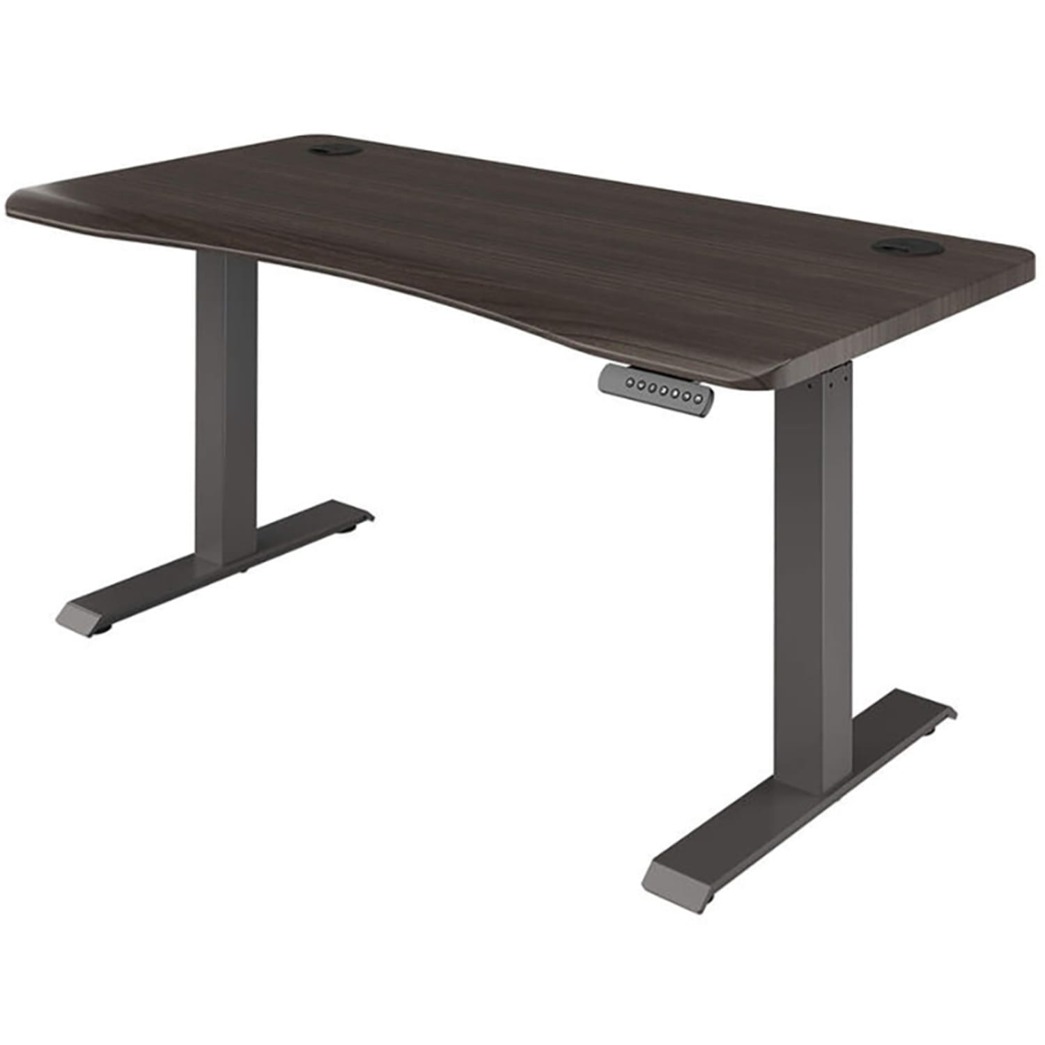 Vari Ergo Electric 54inW Adjustable Height Standing Desk, Espresso/Slate