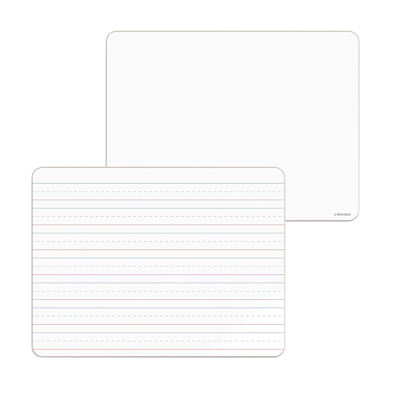U Brands Double Sided Non-Magnetic Dry-Erase Lap Boards, 12in X 9in, 10 Pack (483U00-01)