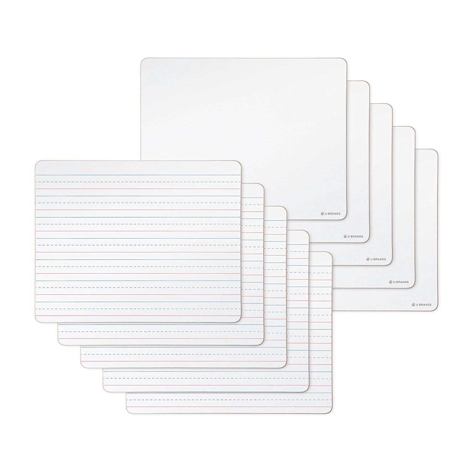 U Brands Double Sided Non-Magnetic Dry-Erase Lap Boards, 12in X 9in, 10 Pack (483U00-01) - Image 5