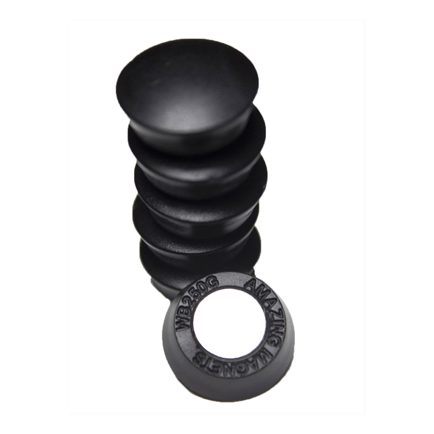 Ghent Rare Earth Magnets, Black, Pack Of 6 Magnets