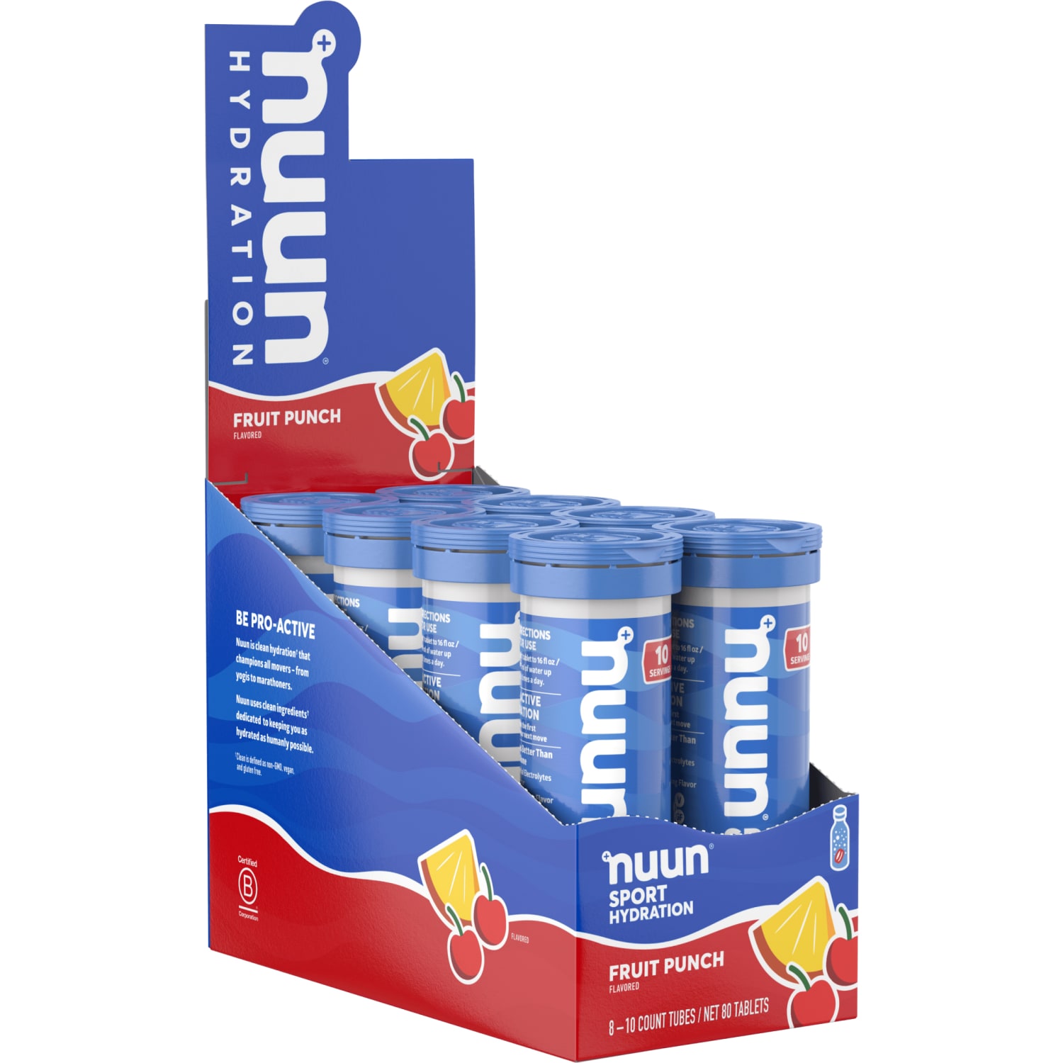 Nuun Sport Fruit Punch, 10 Tablets Per Tube, Box Of 8 Tubes - Image 3