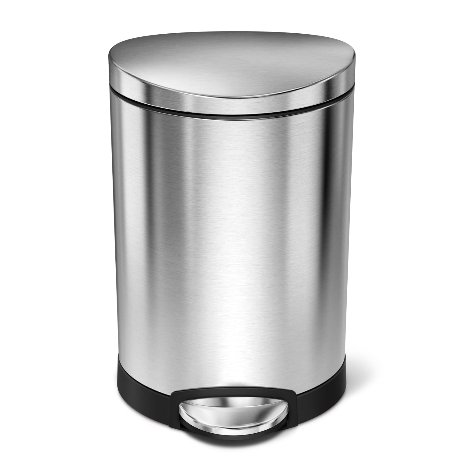 simplehuman Fingerprint-Proof Mini Semi-Round Can, 6L, Brushed Stainless Steel - Image 3