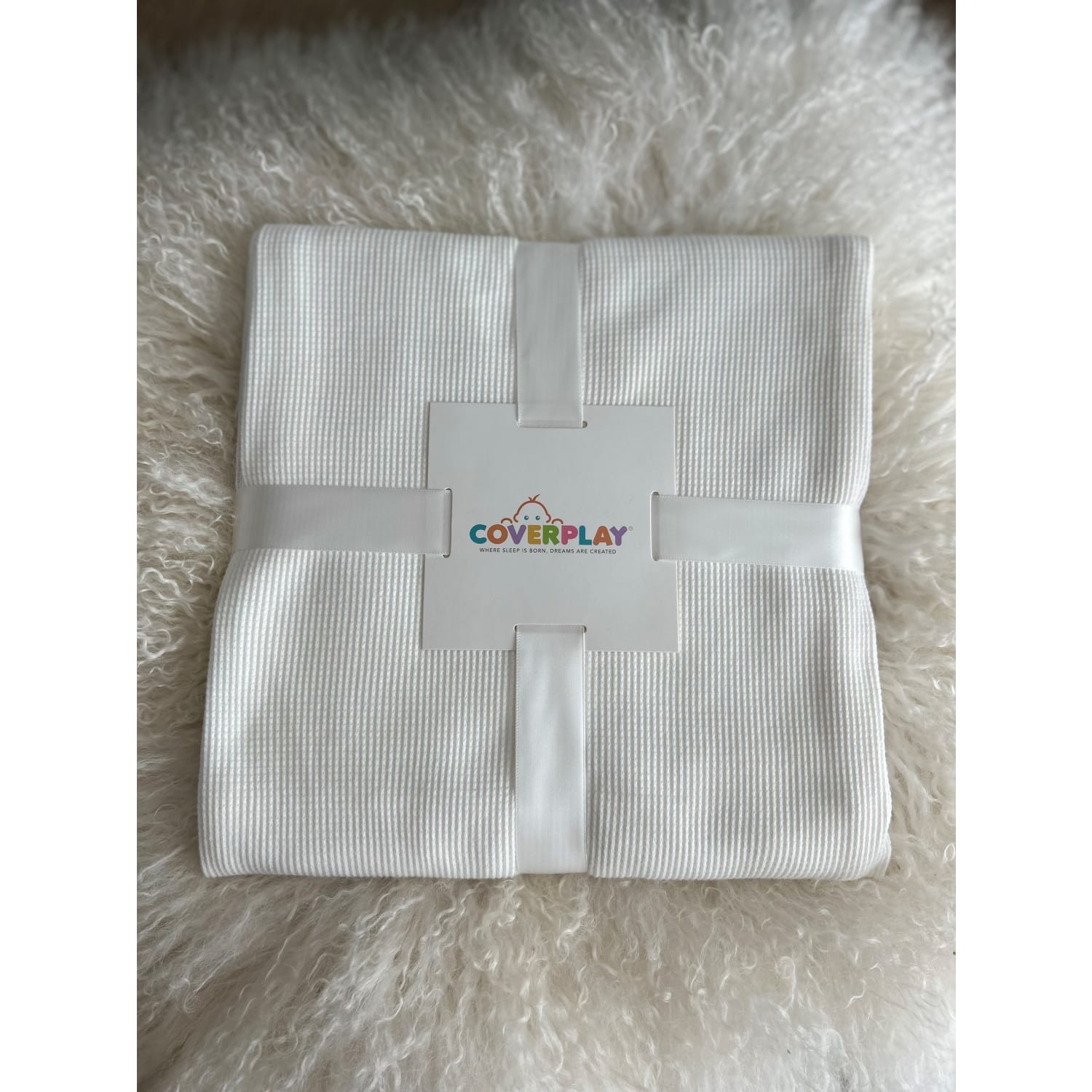 Coverplay Cotton Baby Blankets, 40in x 30in, White, Case Of 6 Blankets