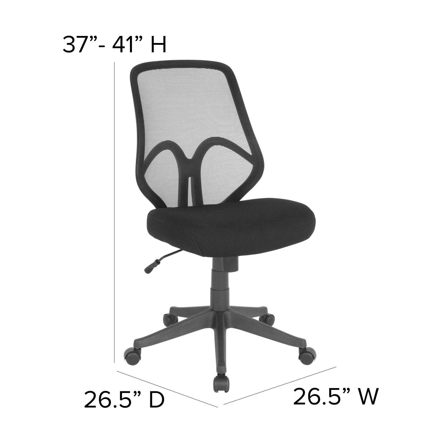 Flash Furniture Salerno Series Ergonomic Mesh High-Back Office Chair, Black - Image 7