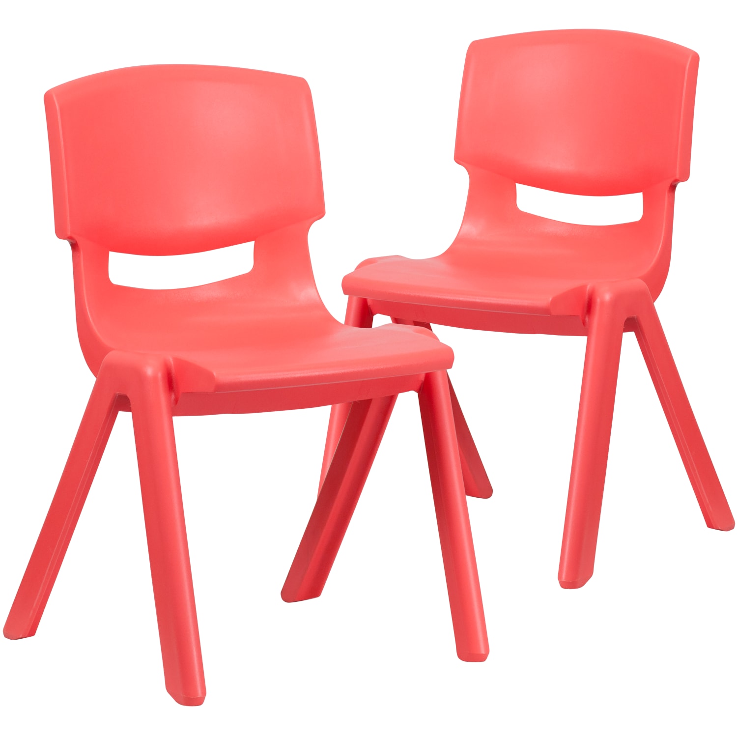 Flash Furniture Plastic Stackable School Chairs With 15-1/2in Seat Height, Red, Set Of 2 Chairs - Image 4