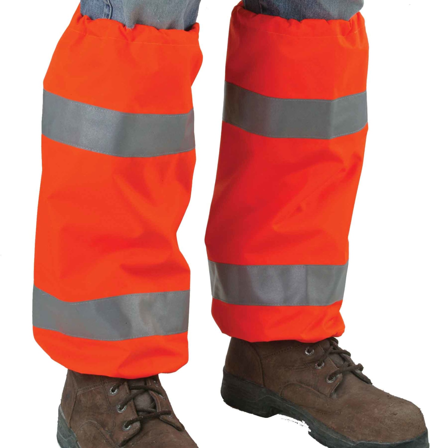 Ergodyne GloWear 8008 Class E Hi-Vis Leg Gaiters, One Size, Orange, Pack Of 6 Gaiters - Image 3