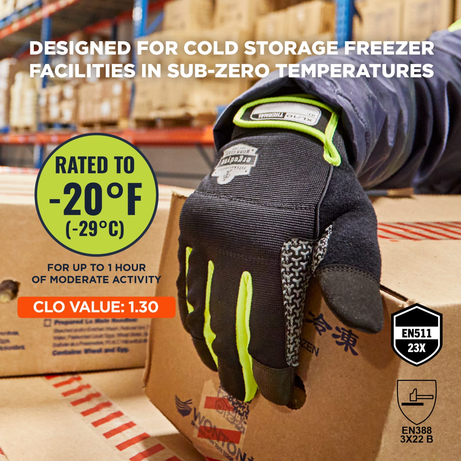 Ergodyne Proflex 850 Insulated Freezer Gloves, 2XL, Black - Image 3