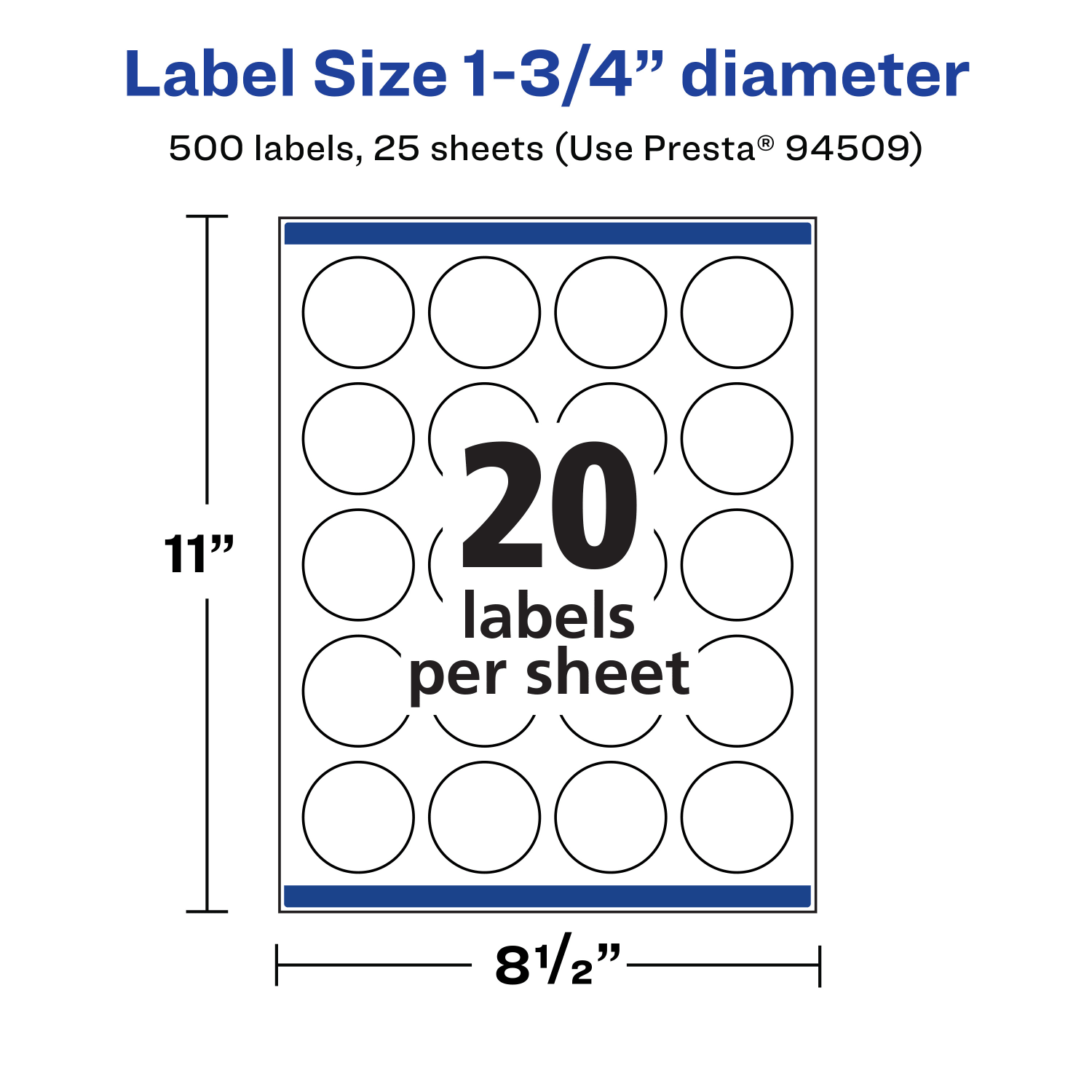 Avery Waterproof Permanent Labels With Sure Feed, 94509-WMF25, Round, 1-3/4in Diameter, White, Pack Of 500 - Image 6