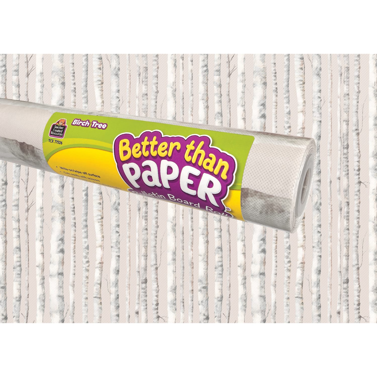 Teacher Created Resources Better Than Paper Bulletin Board Roll, 4ft x 12ft, Birch Trees, 4-Pack - Image 5