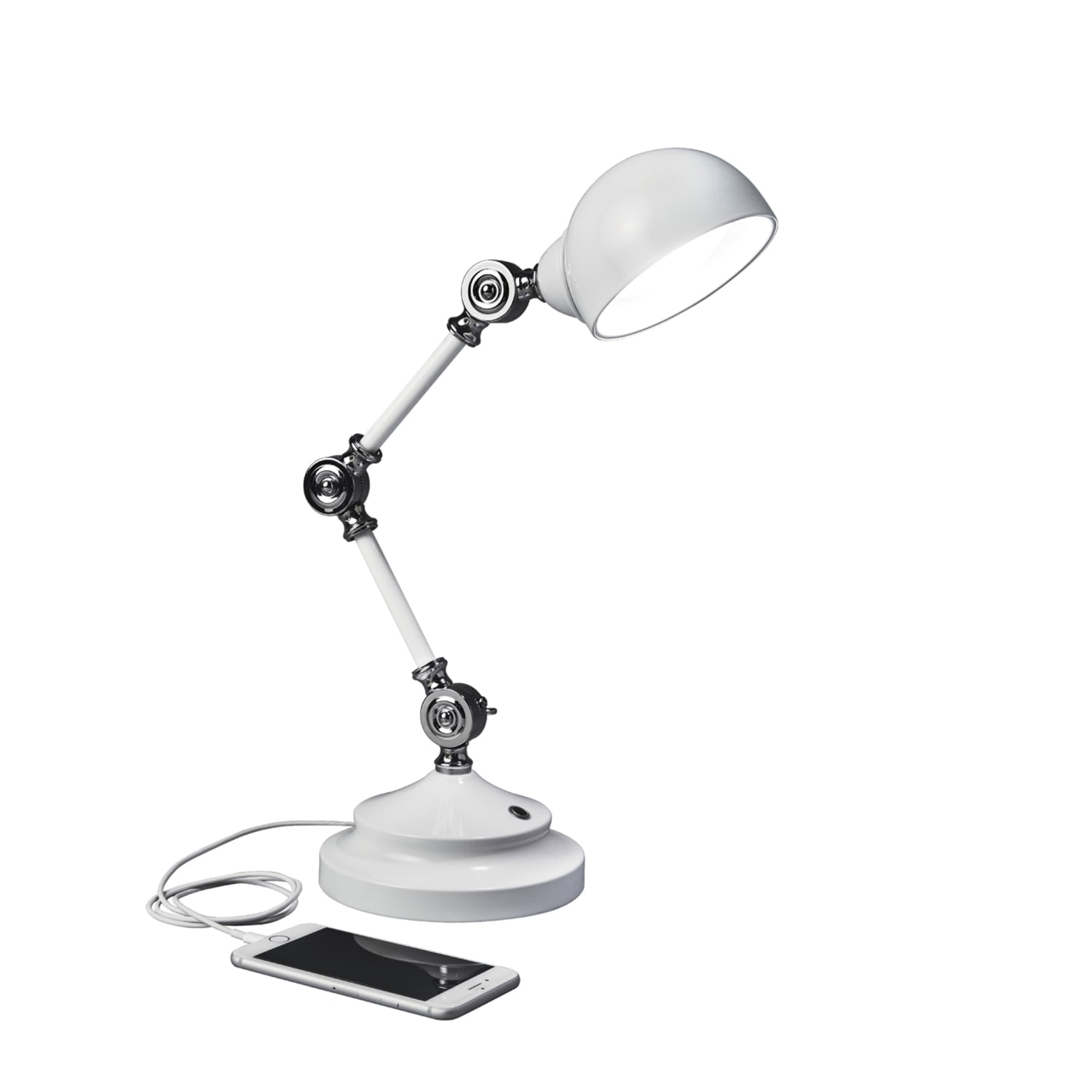 OttLite Wellness Series Revive LED Desk Lamp, Adjustable Height, 15-1/2inH, White Shade/White Base - Image 3