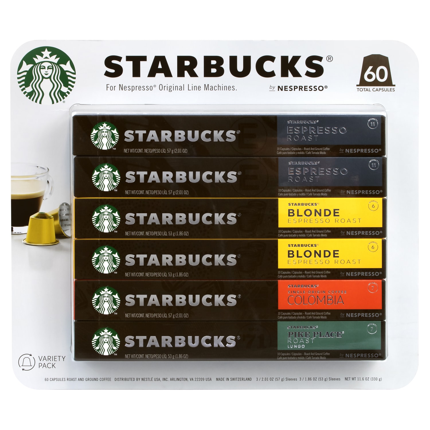 Starbucks Single-Serve Coffee Freshpacks, Variety Pack, Carton Of 60, 6 x 10 Per Box - Image 4