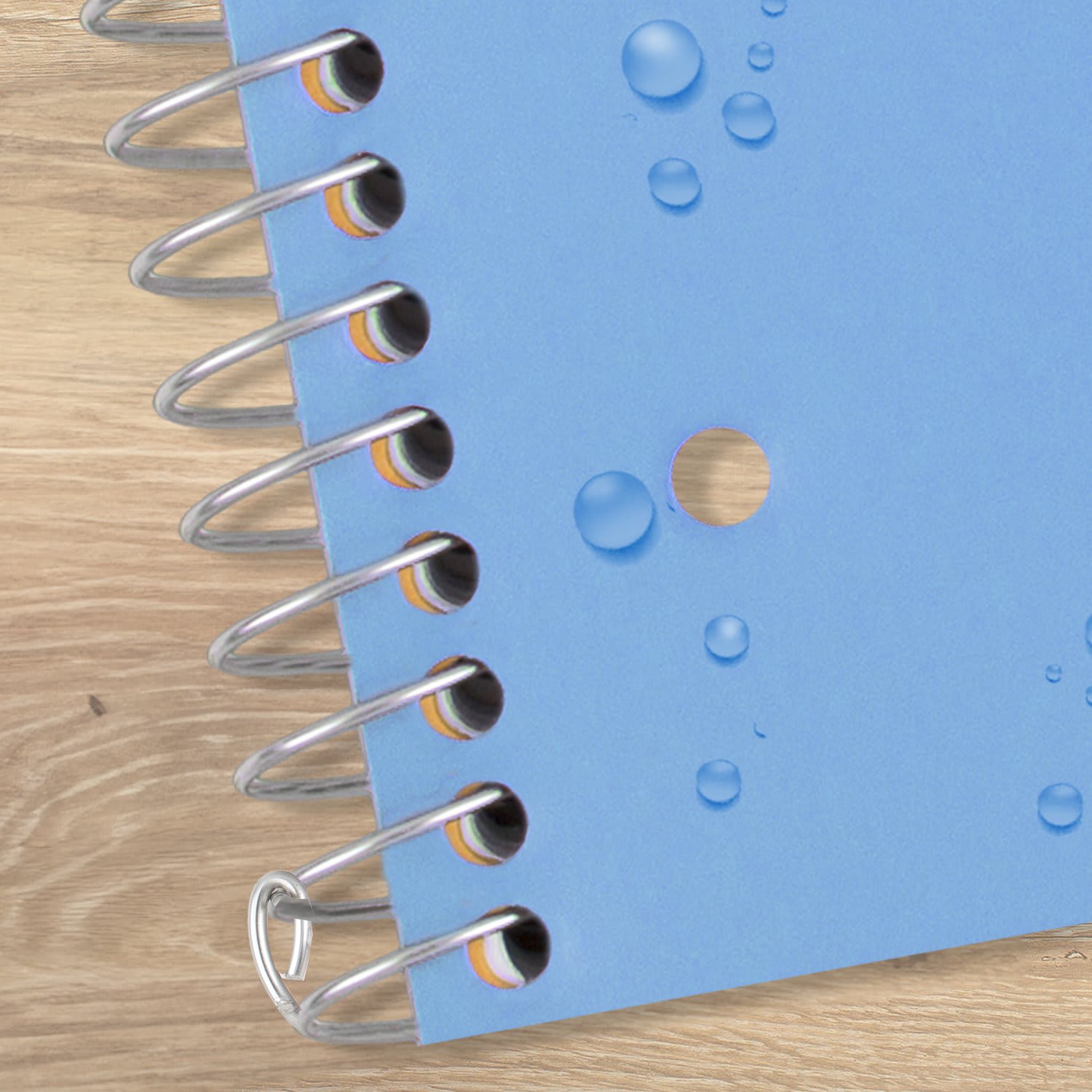 Five Star Wirebound Notebook, 8in x 10-1/2in, 3 Subject, Wide Ruled, 150 Sheets, Tidewater Blue - Image 3