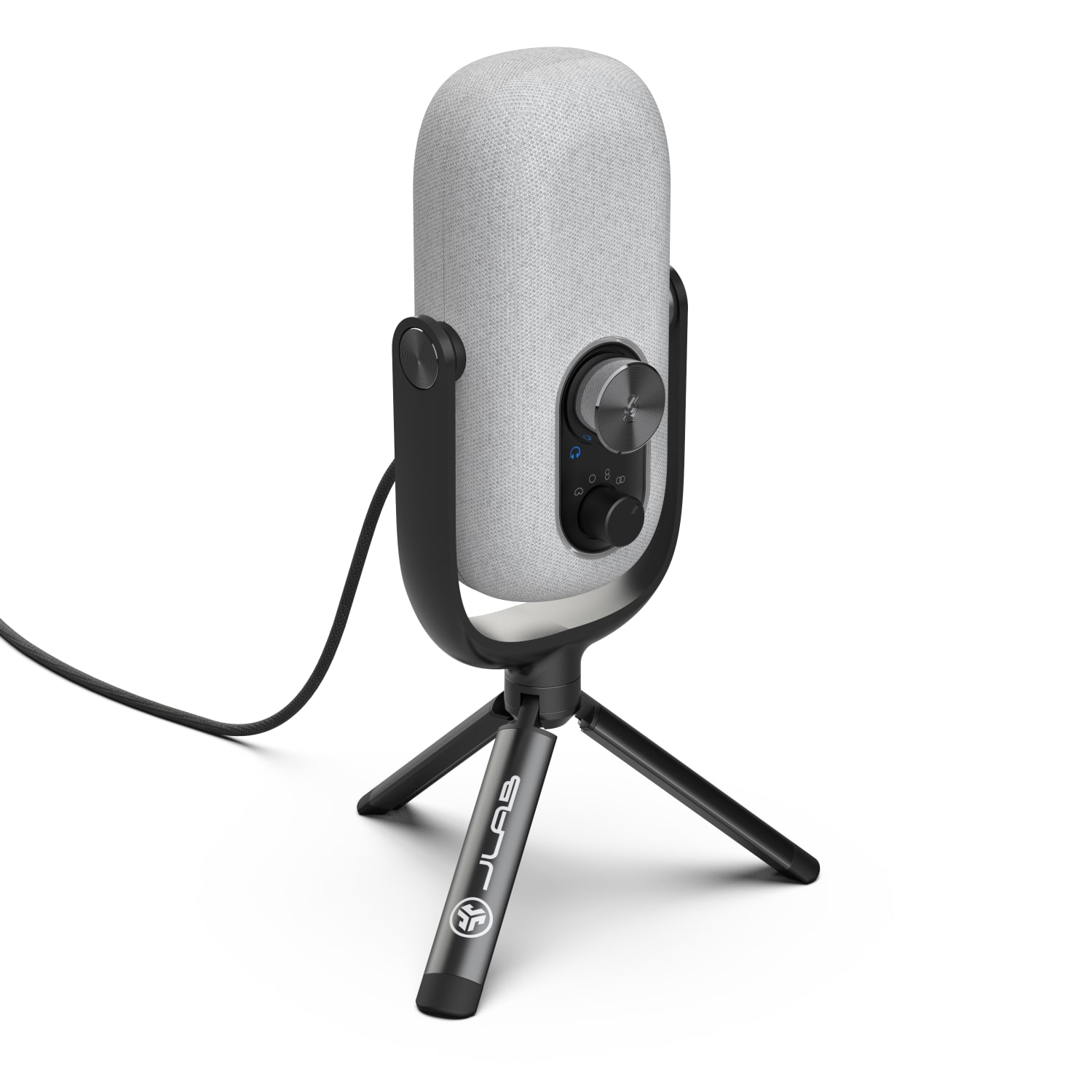 JLab Audio EPIC TALK USB Microphone, 6.69in, White - Image 3