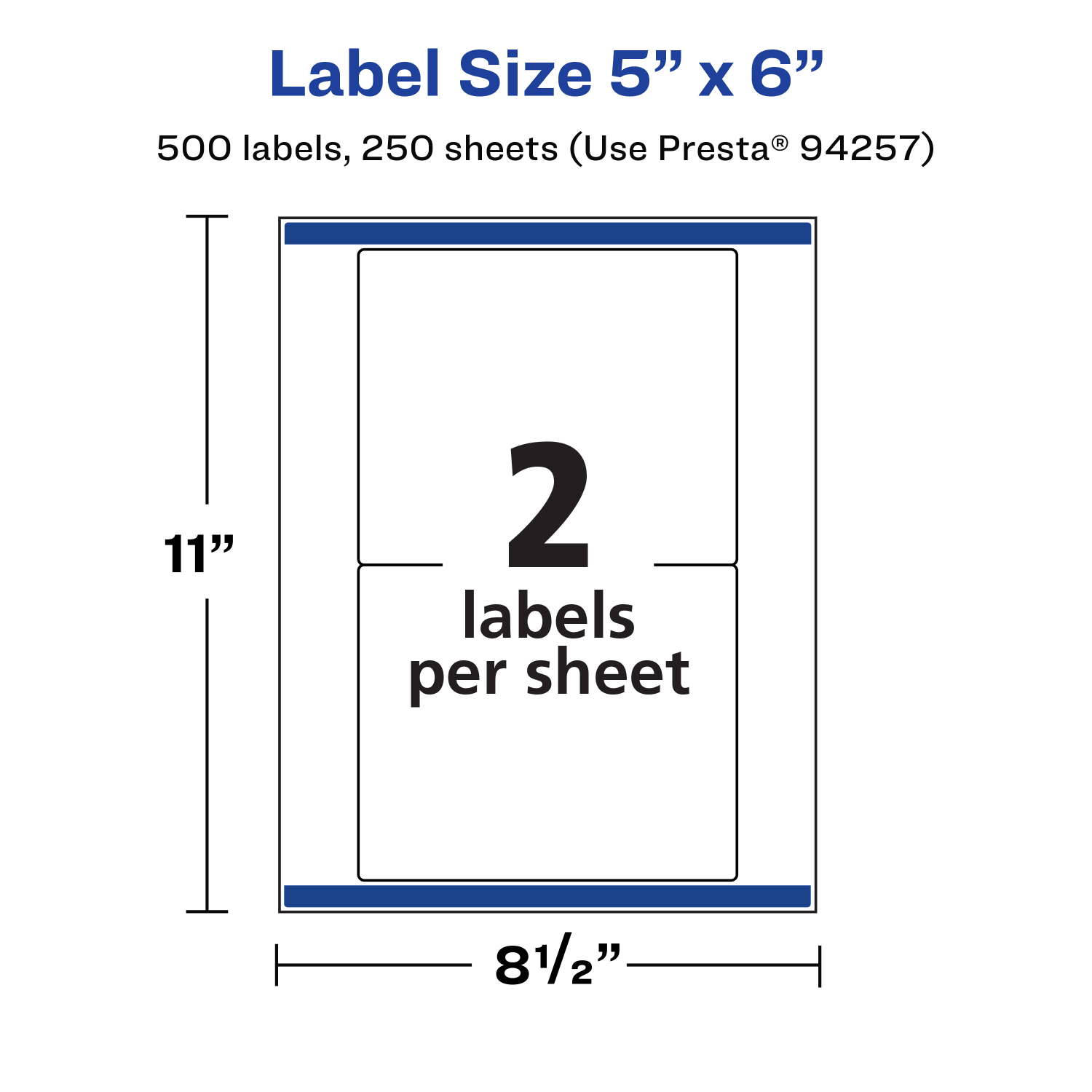 Avery Permanent Labels With Sure Feed, 94257-WMP250, Rectangle, 5in x 6in, White, Pack Of 500 - Image 6