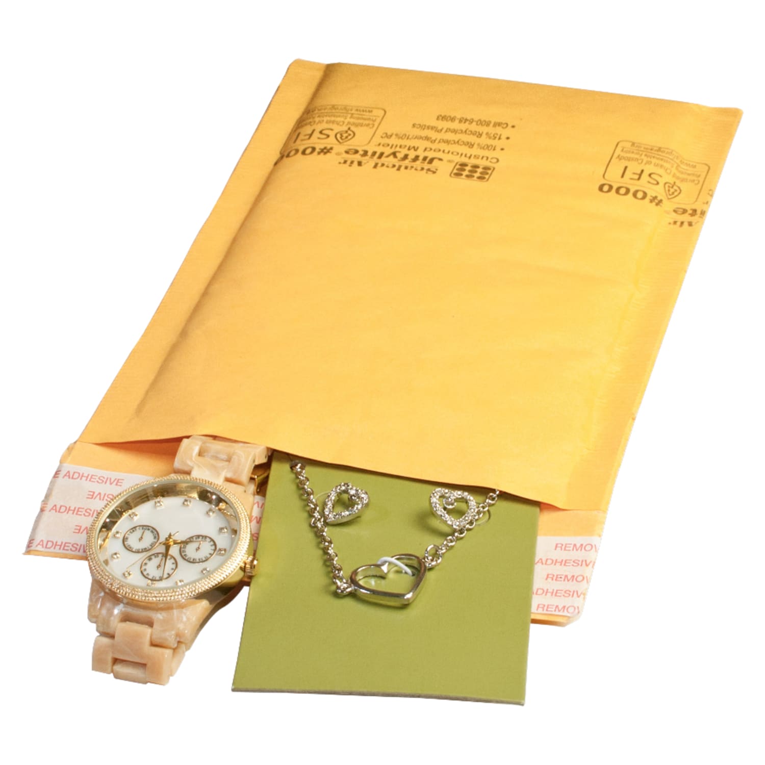 United Stationers Sealed Air Jiffylite Cushioned Mailer, 4in x 8in, Kraft, Carton Of 25