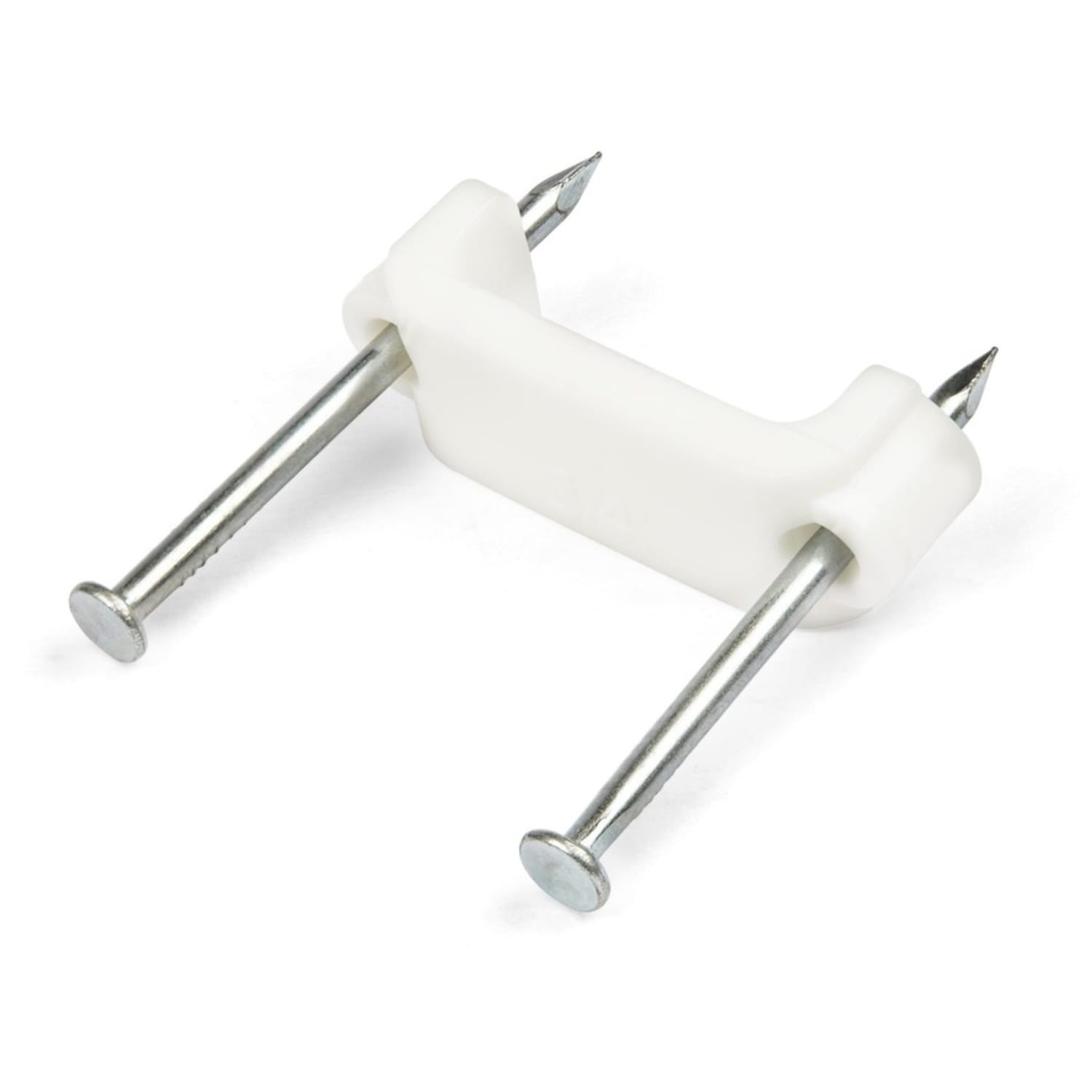 StarTech.com 100 Pack Cable Clips with Nails - Two Steel Nails - Reusable Nail-in Clamps - Cord Mounting Clips/Fasteners/Tacks White - Image 3