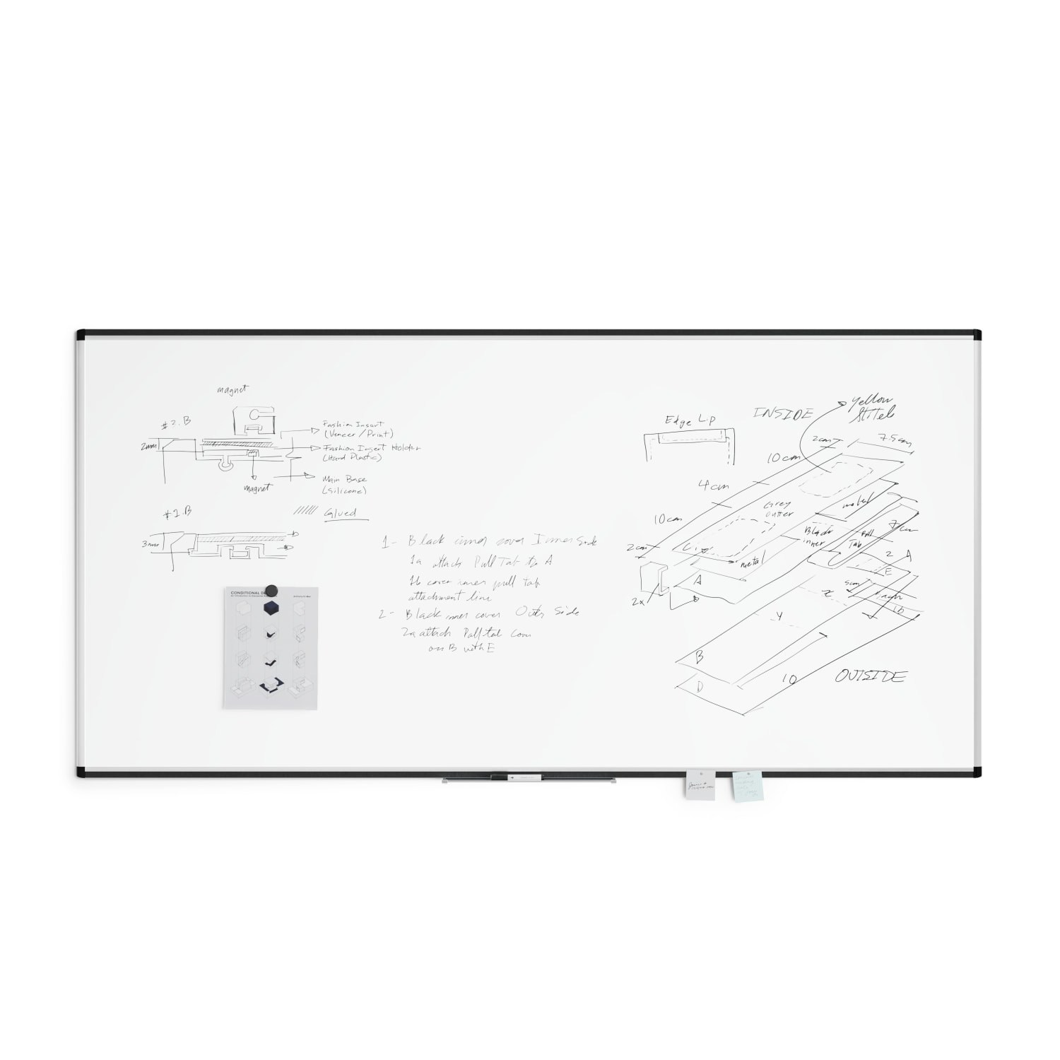 U Brands PINIT Magnetic Dry-Erase Board, 96in X 48in, Silver Aluminum Frame, Actual Size 95in X 47in (2809U00-01) - Image 6
