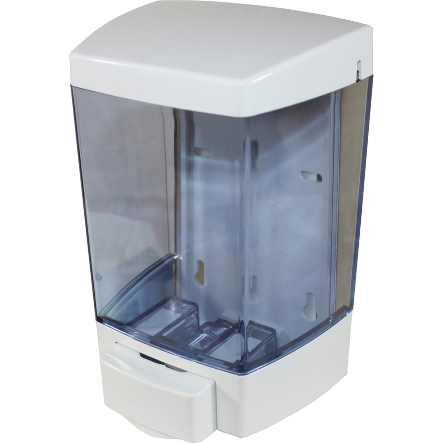 Genuine Joe Liquid Soap Dispenser - Manual - 1.44 quart Capacity - See-through Tank, Water Resistant - White - 12 / Carton - Image 5