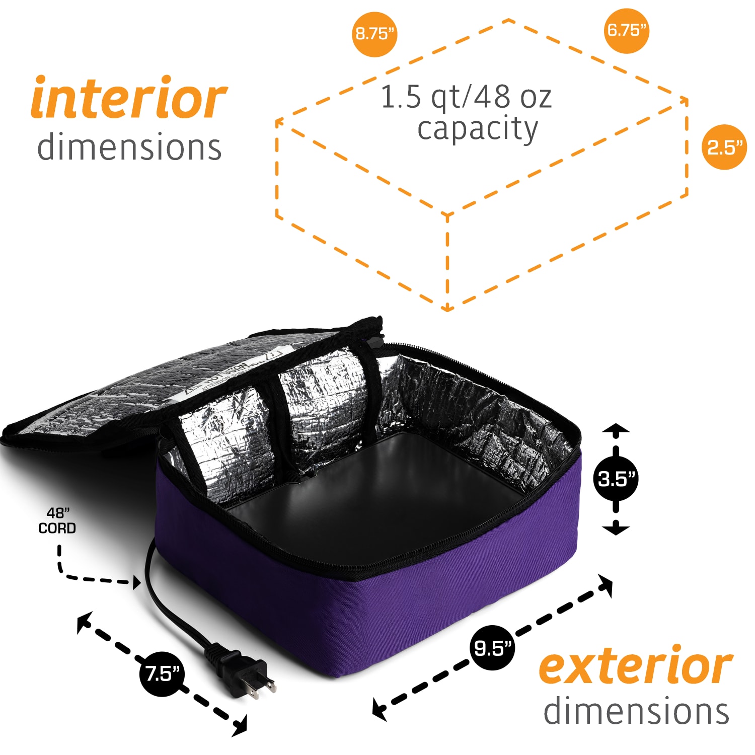 HOTLOGIC Portable Personal Mini Oven, Purple - Image 4