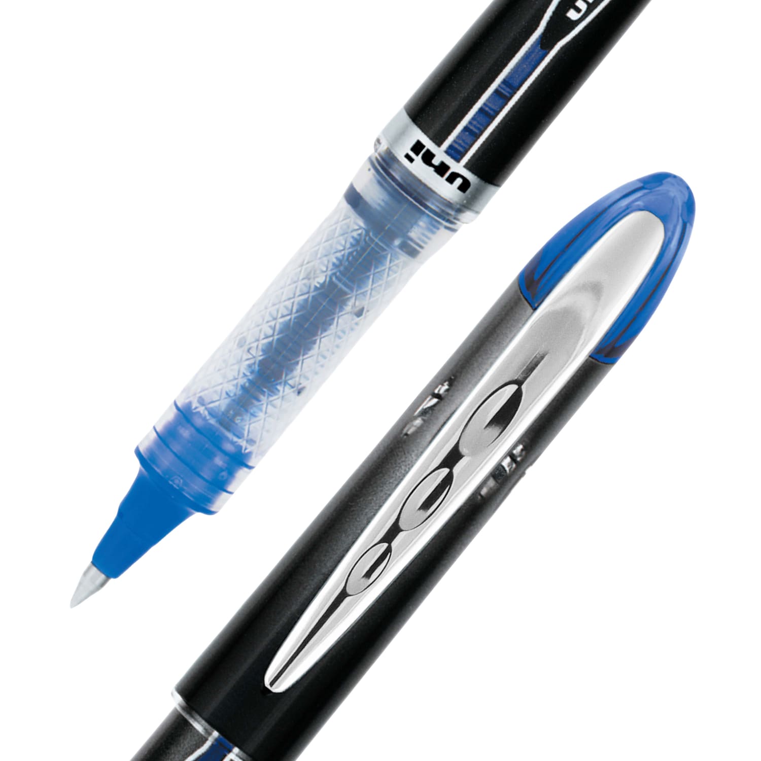 Uni-Ball Vision Elite Rollerball Pen, Fine Point, 0.5 mm, Dark Gray Barrel, Blue Ink - Image 4