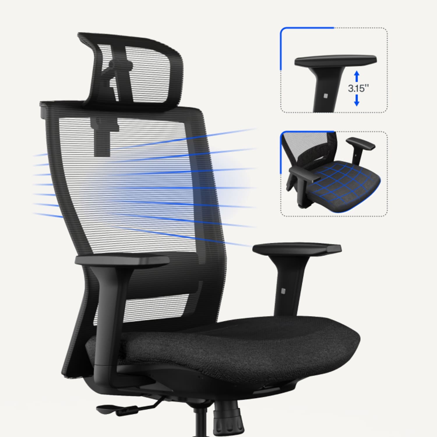 FlexiSpot C4B Ergonomic Mesh HighBack Office Chair Black PopularChairscom FlexiSpot C4B Ergonomic Mesh High Back Office Chair Black PopularChairscom