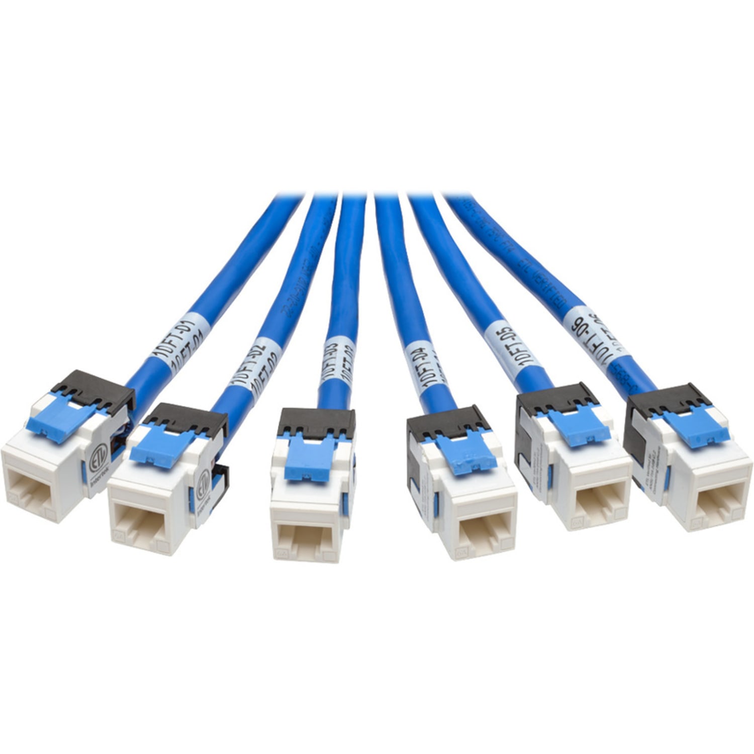Tripp Lite 6ft Augmented Cat6 Cat6a Pre-Terminated Copper trunk Bundle 6xRJ45 M/F 6ft - First End: 6x R - N2610066MFBL - Image 3