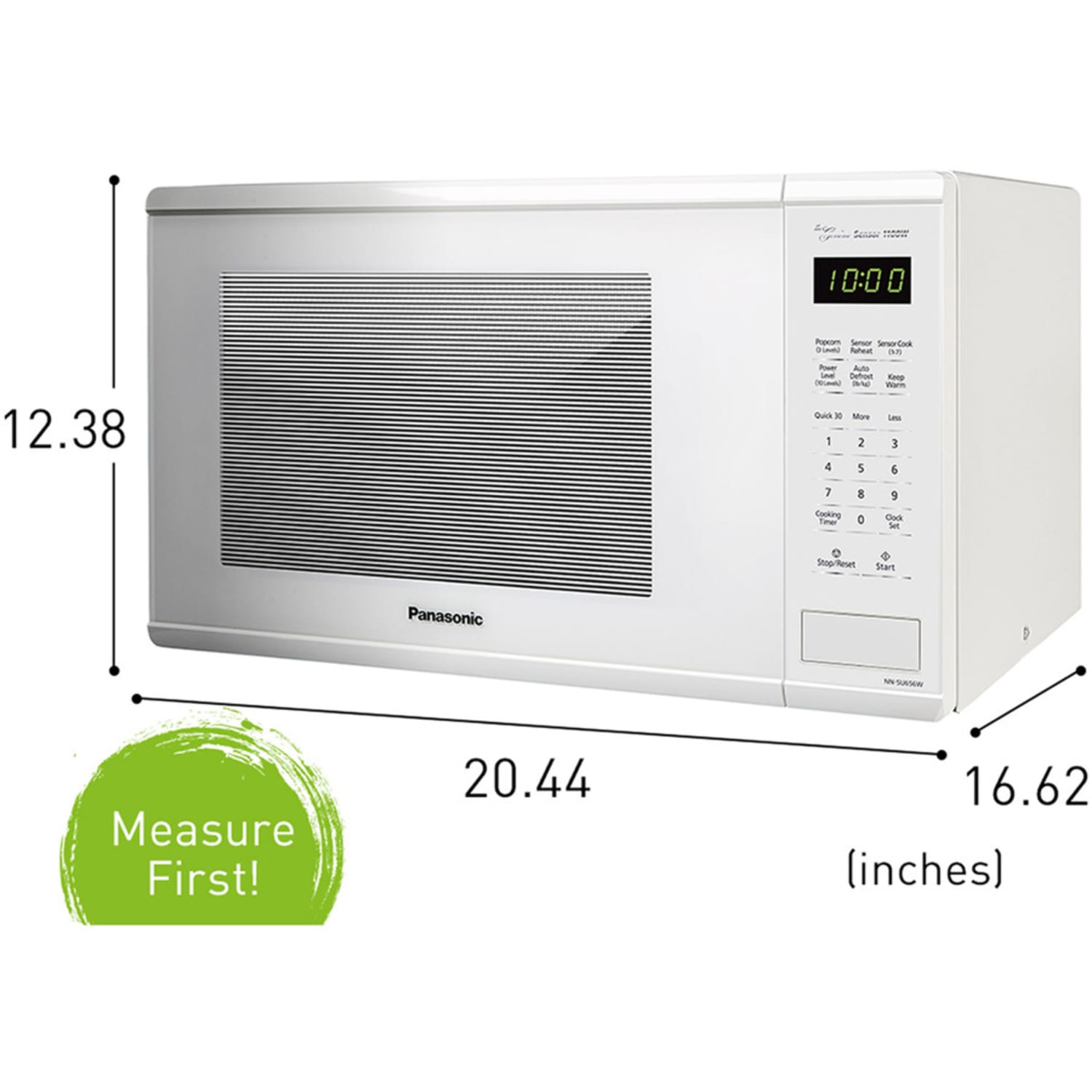 Panasonic 1.3 Cu. Ft. Countertop Microwave, White - Image 5