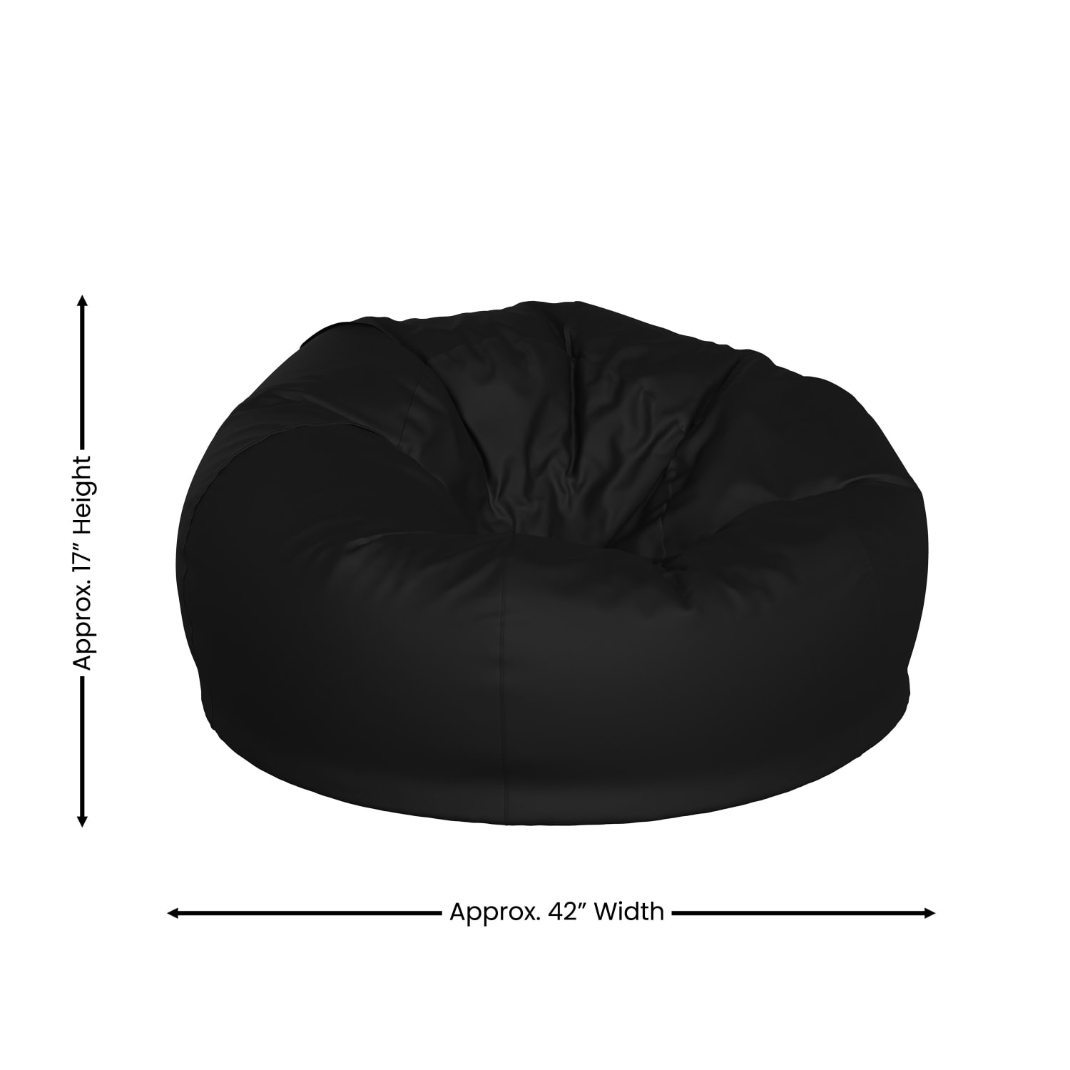 Flash Furniture Oversized Bean Bag Chair For Kids And Adults Black PopularChairscom