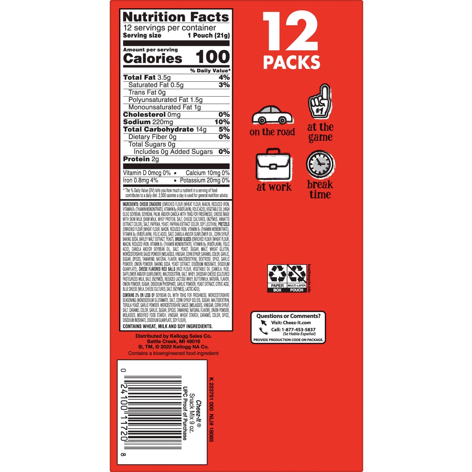 Cheez-It Classic Snack Mix - Cheese - 9 oz - 12 / Box - Image 4