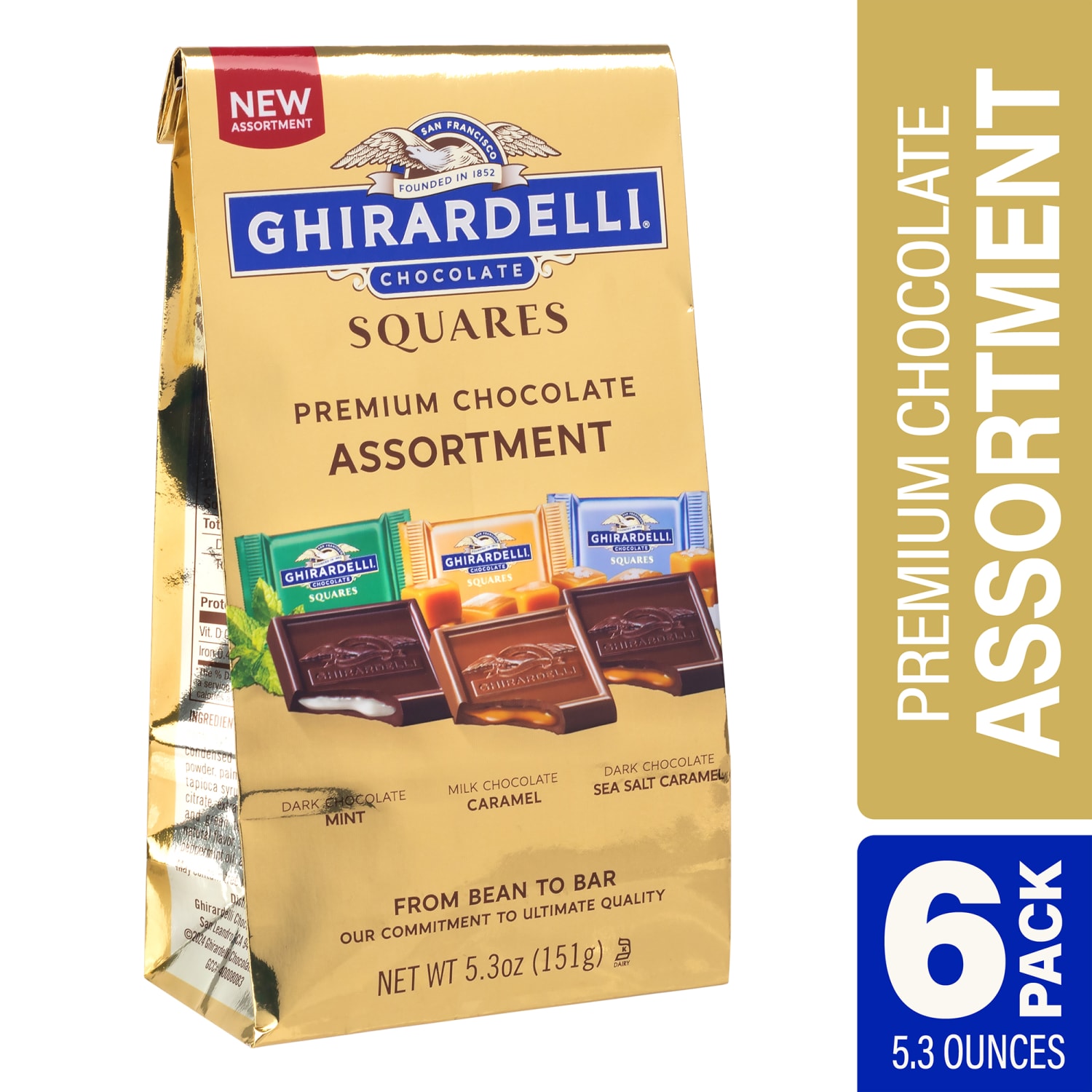 Ghirardelli Premium Chocolate Squares Assortment, 5.3 Oz, Total Qty 6 - Image 3