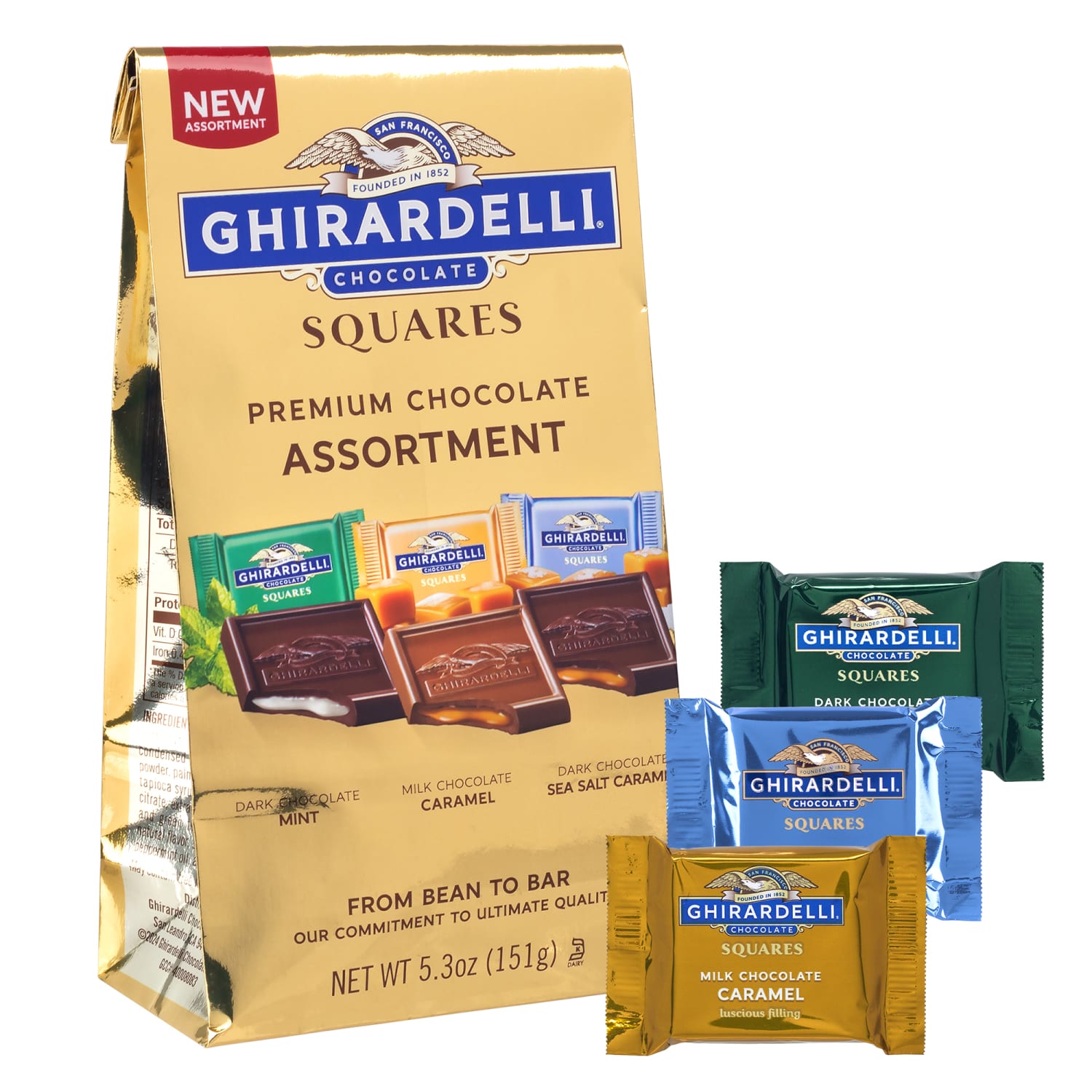 Ghirardelli Premium Chocolate Squares Assortment, 5.3 Oz, Total Qty 6 - Image 4
