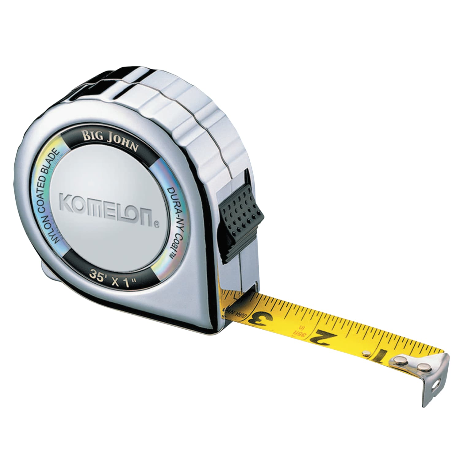 Komelon USA Big John Tape Measure, 1in x 35ft, Yellow/Chrome - Image 3