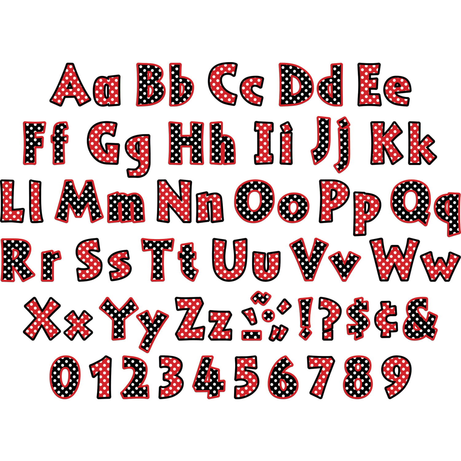 Barker Creek Letter Pop-Outs, 2in, Dots, Pack Of 1,352 - Image 3