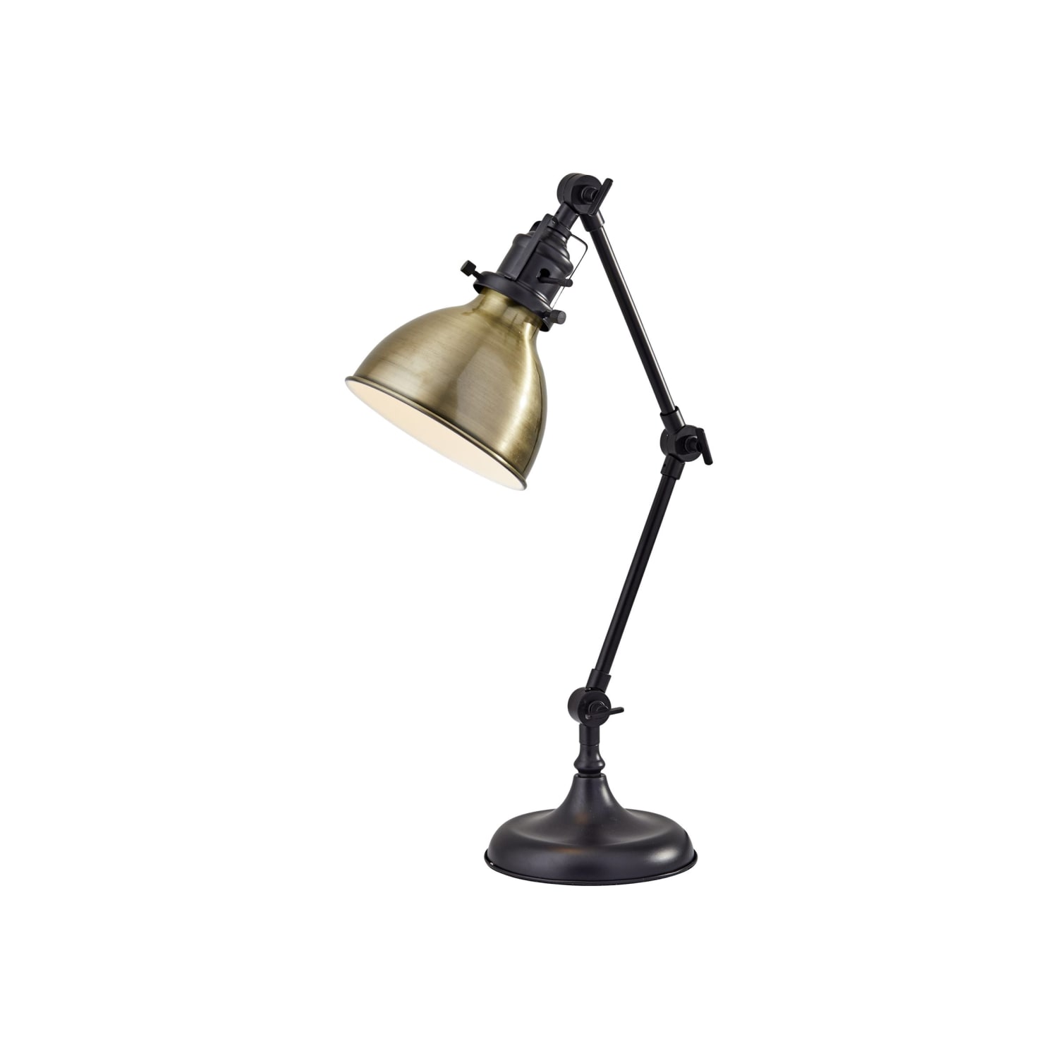 Adesso Simplee Alden Desk Lamp, 18-1/2inH, Antique Brass Shade/Antique Bronze Base - Image 6