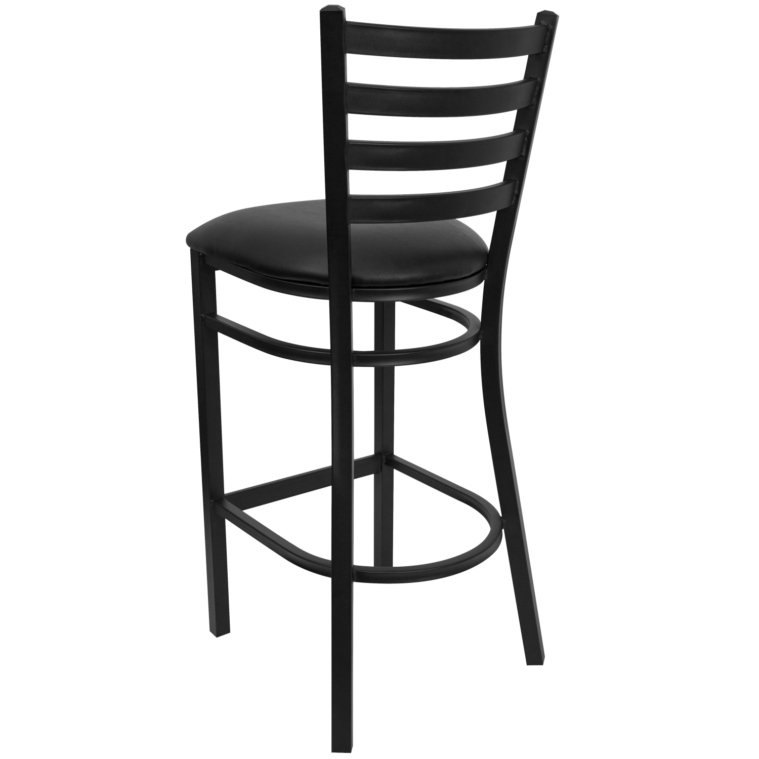Flash Furniture HERCULES Ladder Back Restaurant Bar Stool Black PopularChairscom