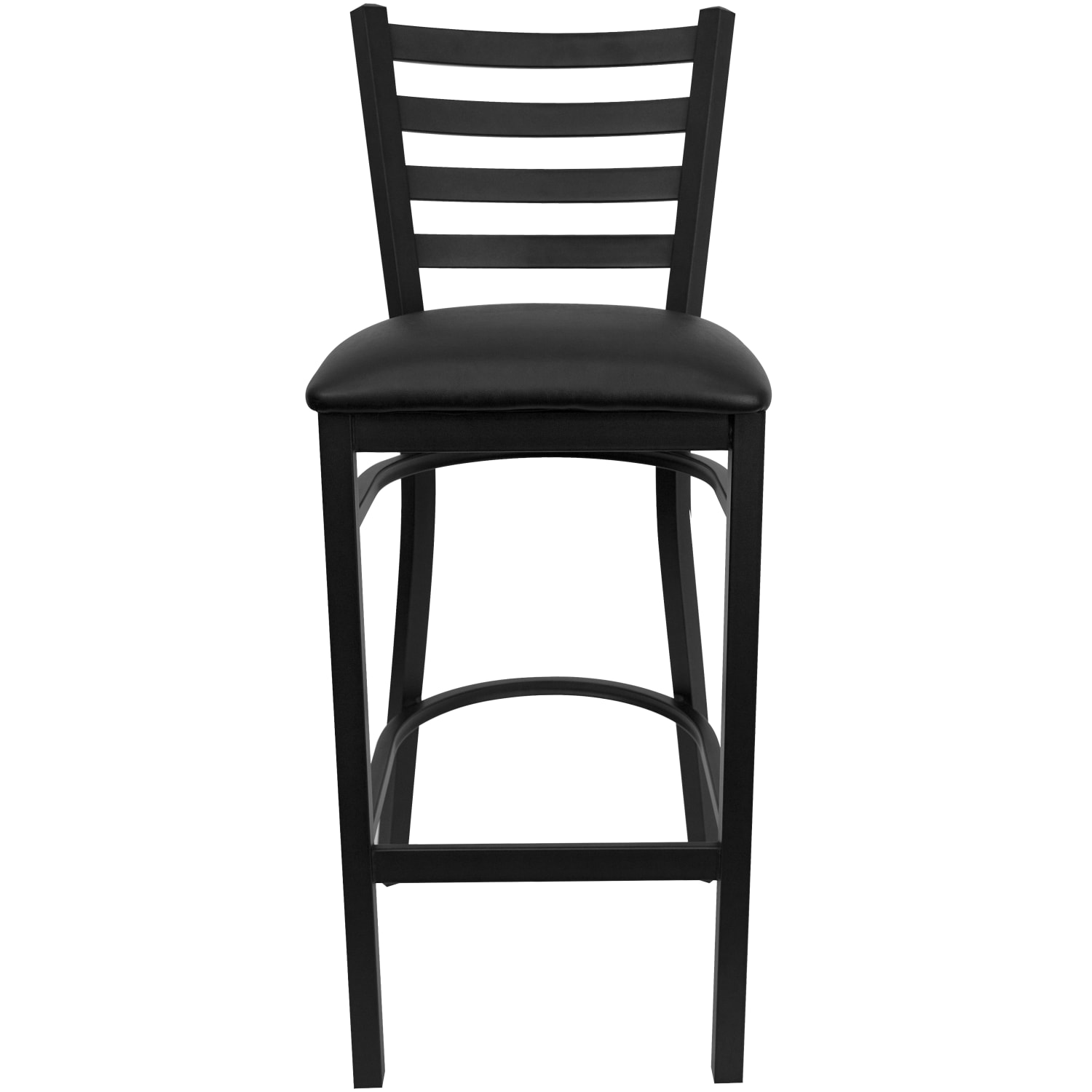 Flash Furniture HERCULES Ladder Back Restaurant Bar Stool Black PopularChairscom
