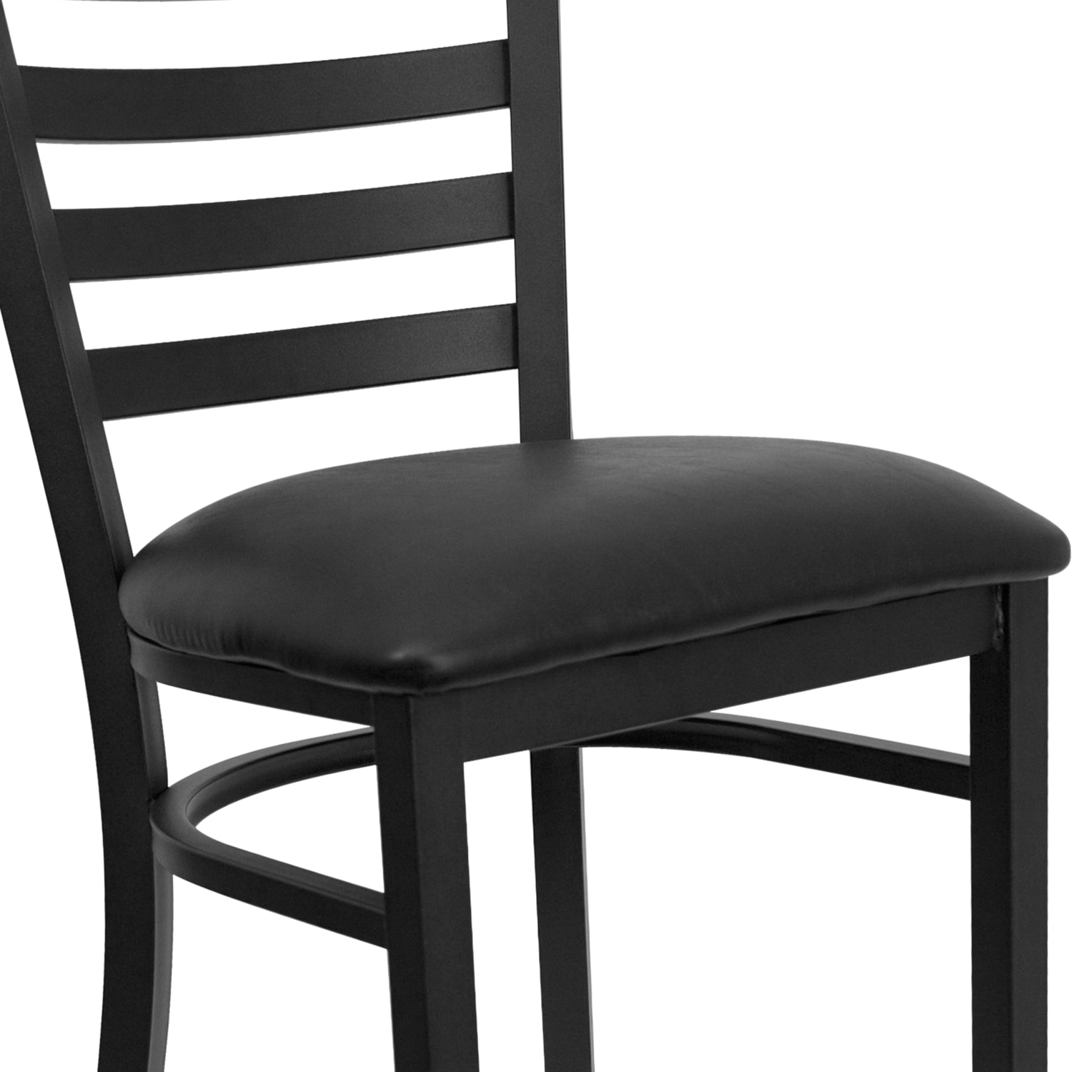 Flash Furniture HERCULES Ladder Back Restaurant Bar Stool Black PopularChairscom