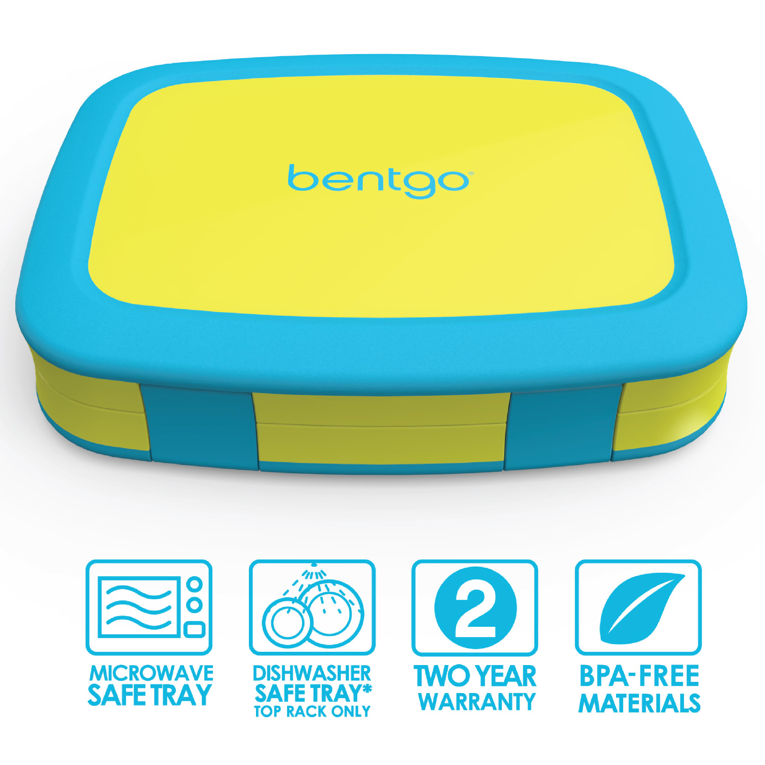 Bentgo Kids Brights Lunch Box, 2inH x 6-1/2inW x 8-1/2inD, Citrus - Image 4