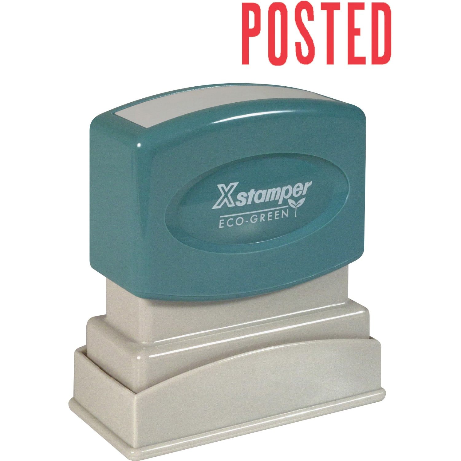 Xstamper One-Color Title Stamp, Pre-Inked, "Posted", Red - Image 3