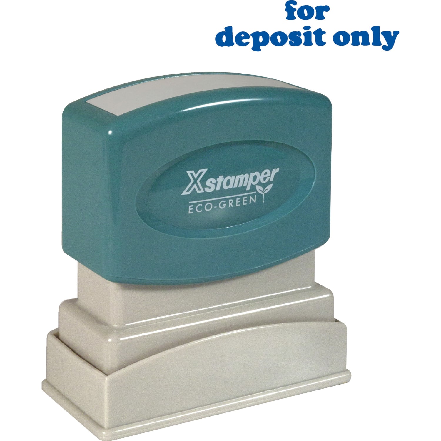 Xstamper One-Color Title Stamp, Pre-Inked, "For Deposit Only", Blue - Image 3