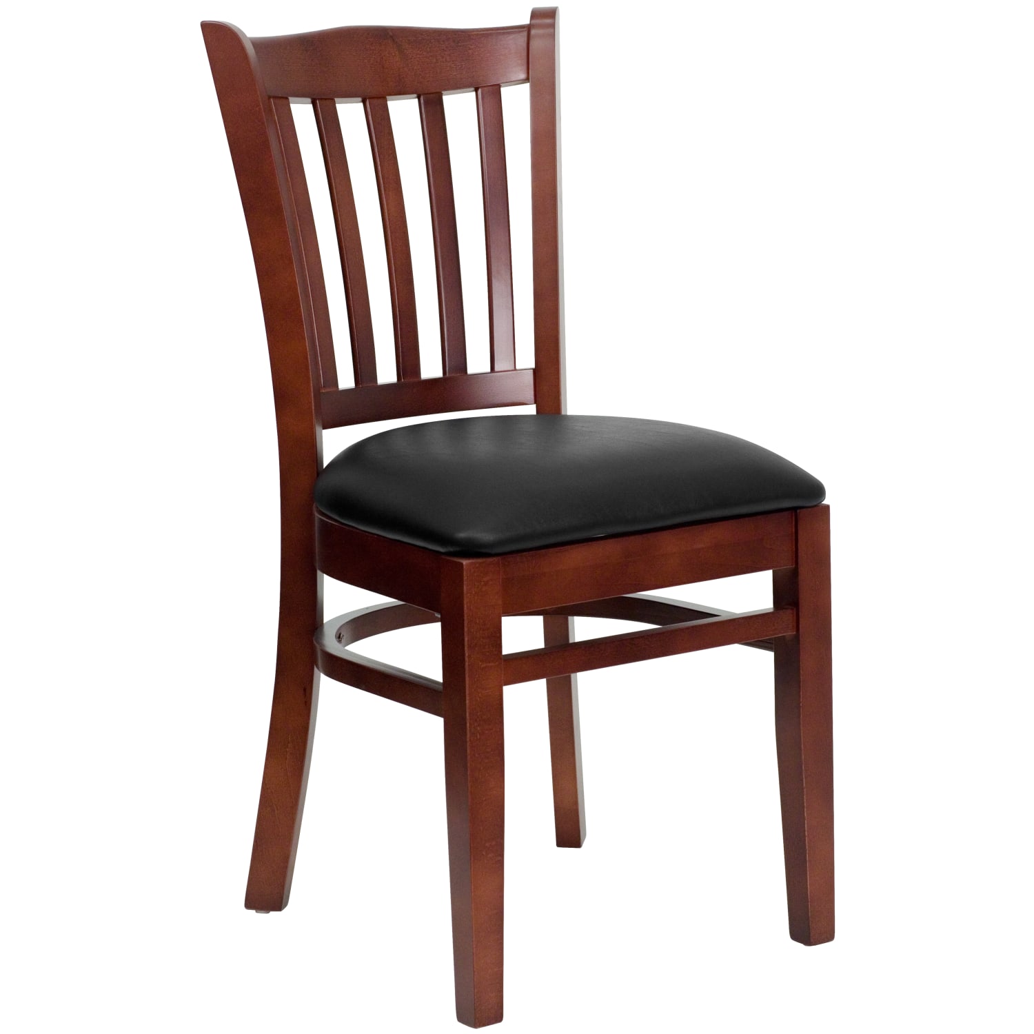 Flash Furniture HERCULES Vertical Slat Back Restaurant Chair BlackMahogany PopularChairscom