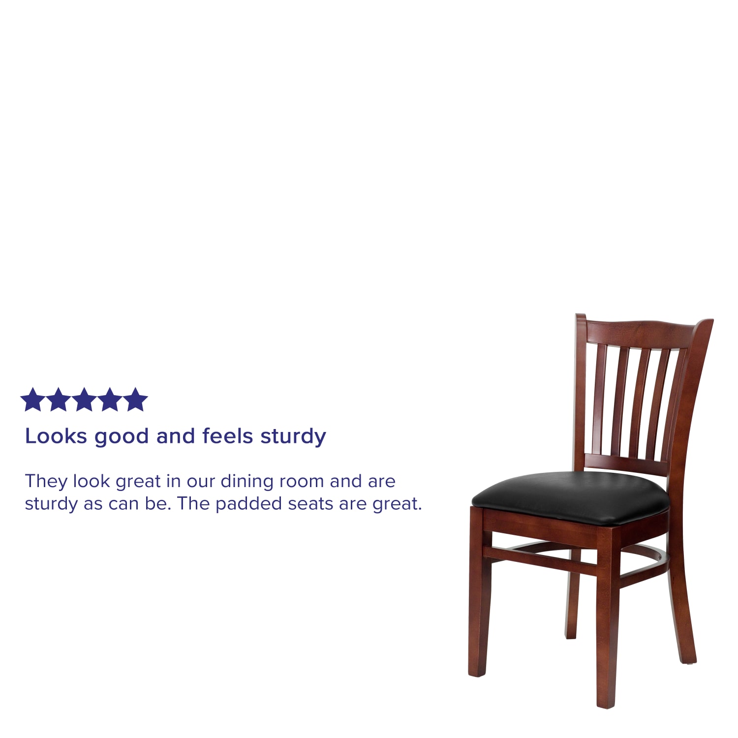 Flash Furniture HERCULES Vertical Slat Back Restaurant Chair BlackMahogany PopularChairscom