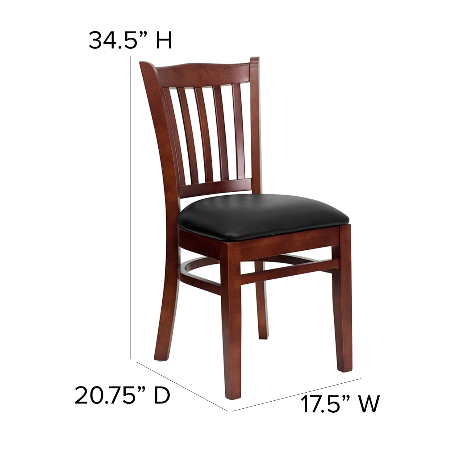 Flash Furniture HERCULES Vertical Slat Back Restaurant Chair BlackMahogany PopularChairscom Flash Furniture HERCULES Vertical Slat Back Restaurant Chair BlackMahogany PopularChairscom