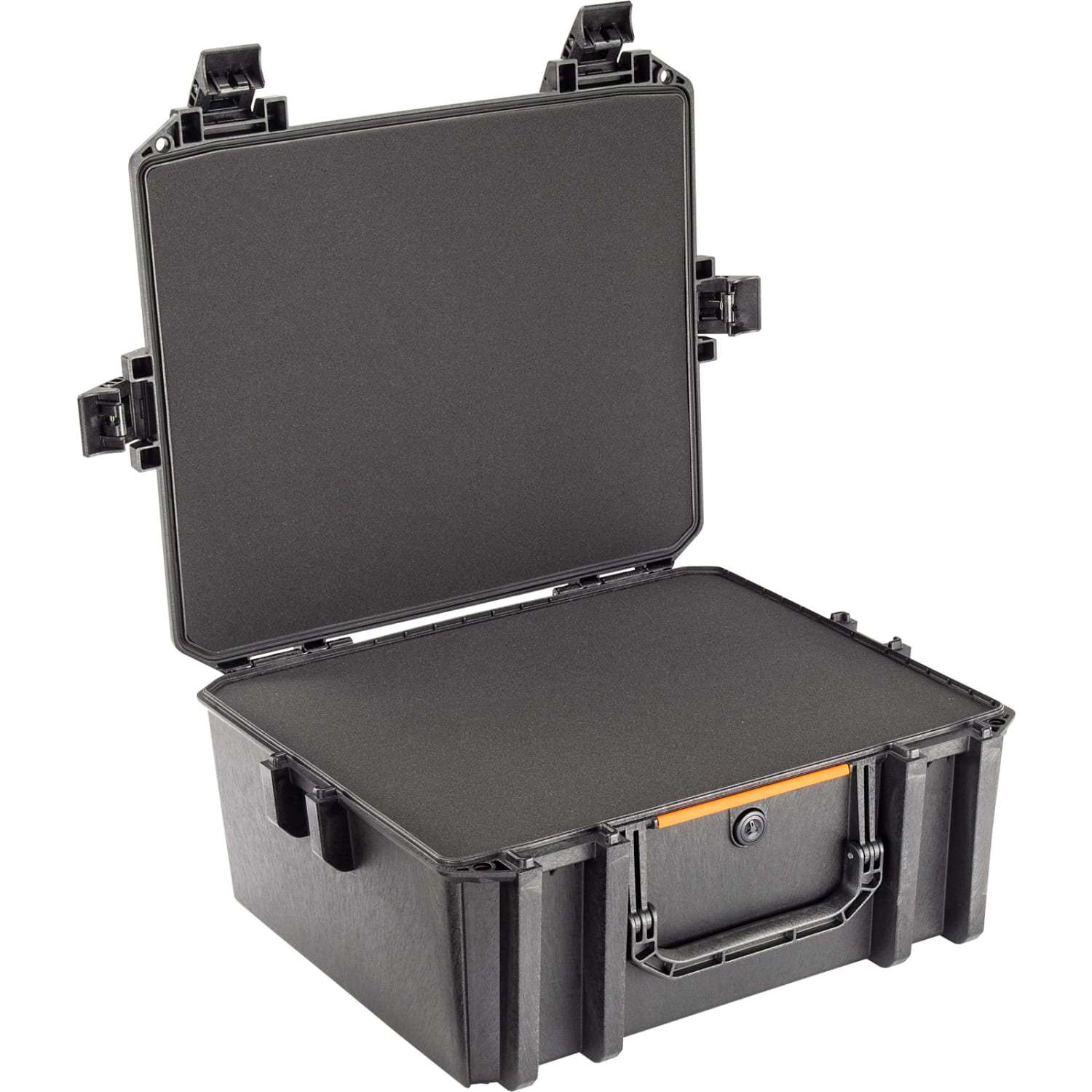 Pelican Polyethylene Vault V600 Large Equipment Case With Foam, 24-9/16inH x 20-5/8inW x 10-3/16inD, Black