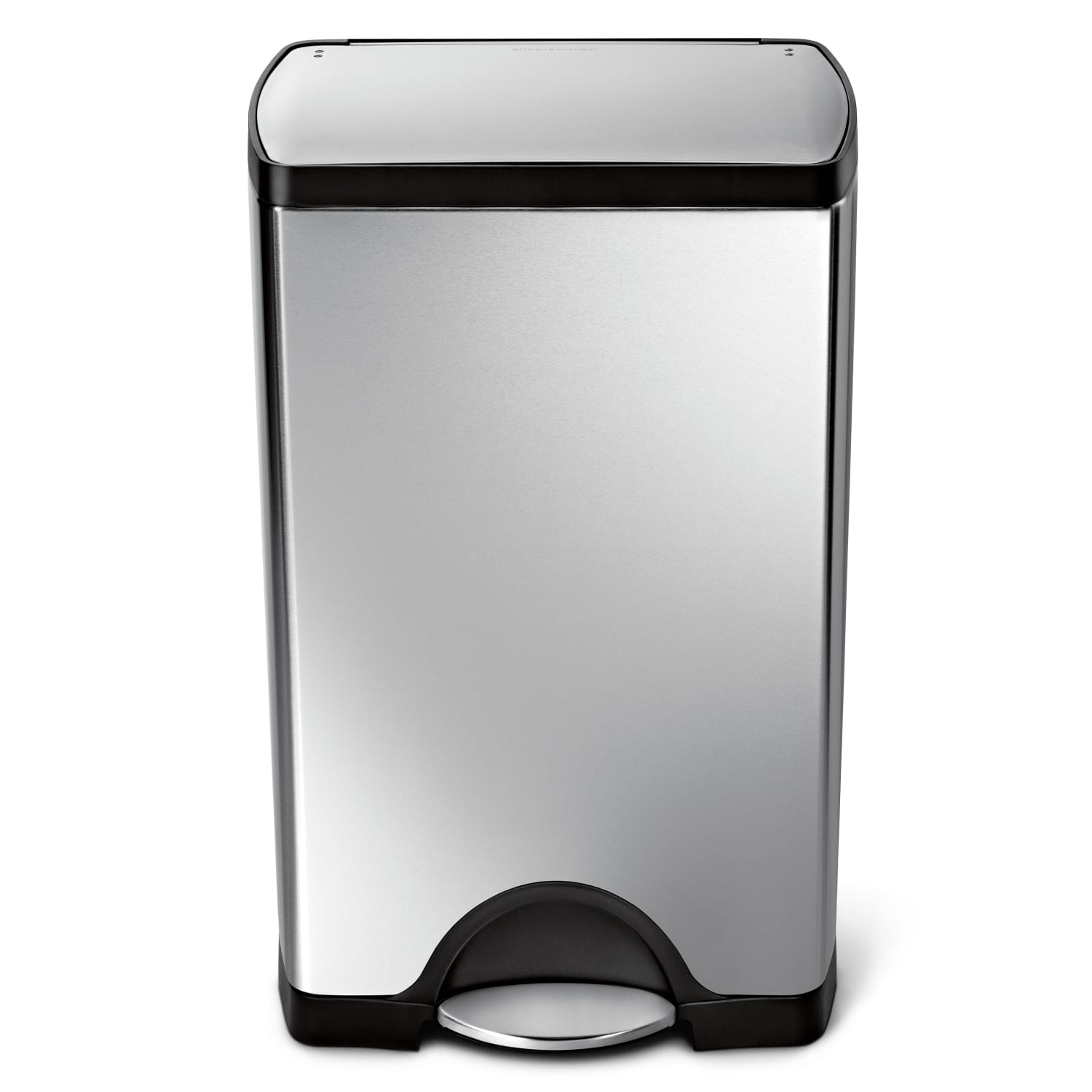 simplehuman Rectangular Metal Step Trash Can, 10 Gallons, 25-3/4inH x 15-12/16inH x 12-1/2inD, Brushed Stainless Steel - Image 3