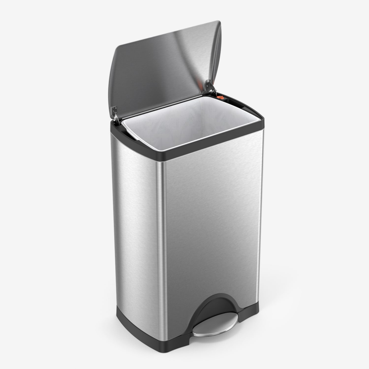 simplehuman Rectangular Metal Step Trash Can, 10 Gallons, 25-3/4inH x 15-12/16inH x 12-1/2inD, Brushed Stainless Steel - Image 4